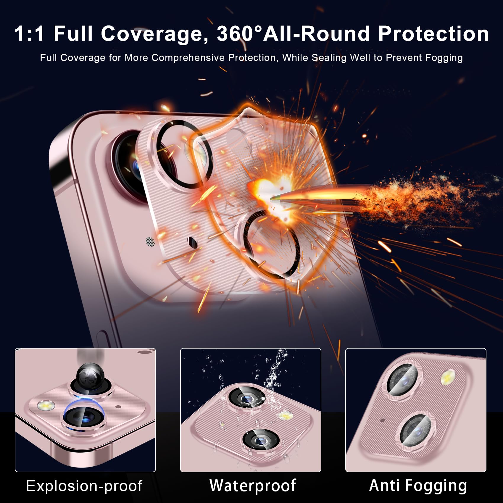 3 Pack iPhone 15/15 Plus Camera Lens Protector - 6.1