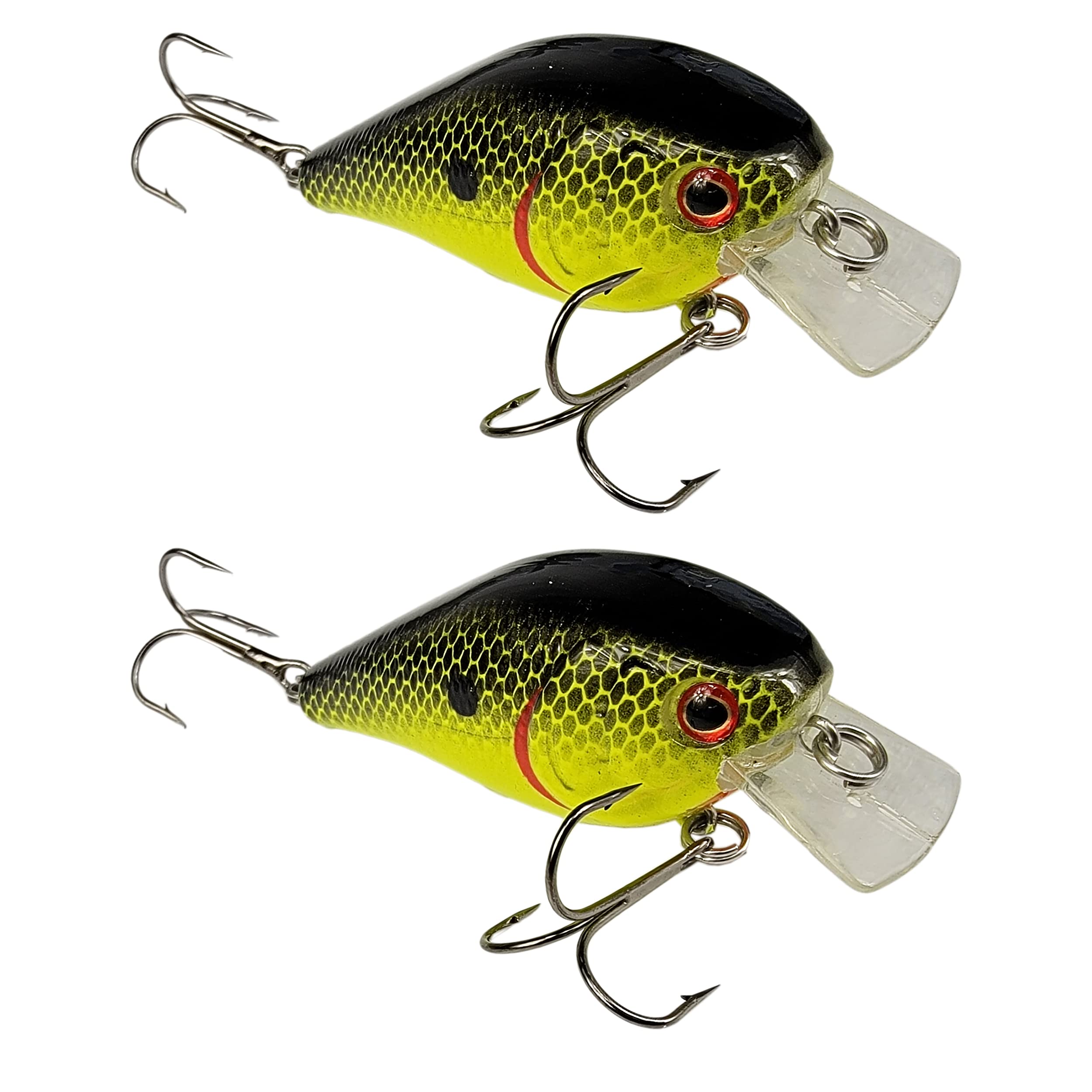 2-Pack Square Bill Crankbait Lures - 2.75