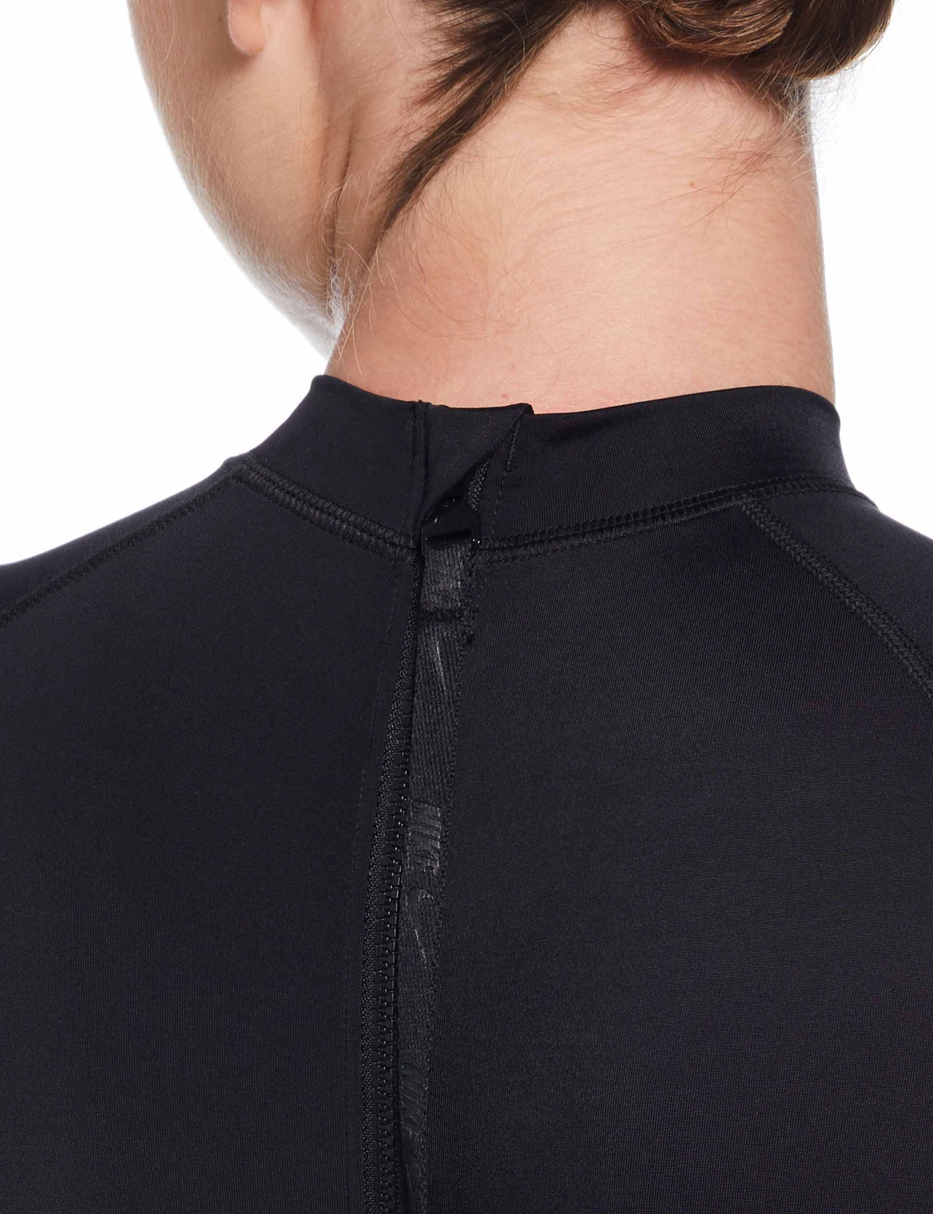 Hydralock Long Sleeve One Piece Swimsuit for Women - Black - Perfect for Swimming, Surfing & Beach Vacations