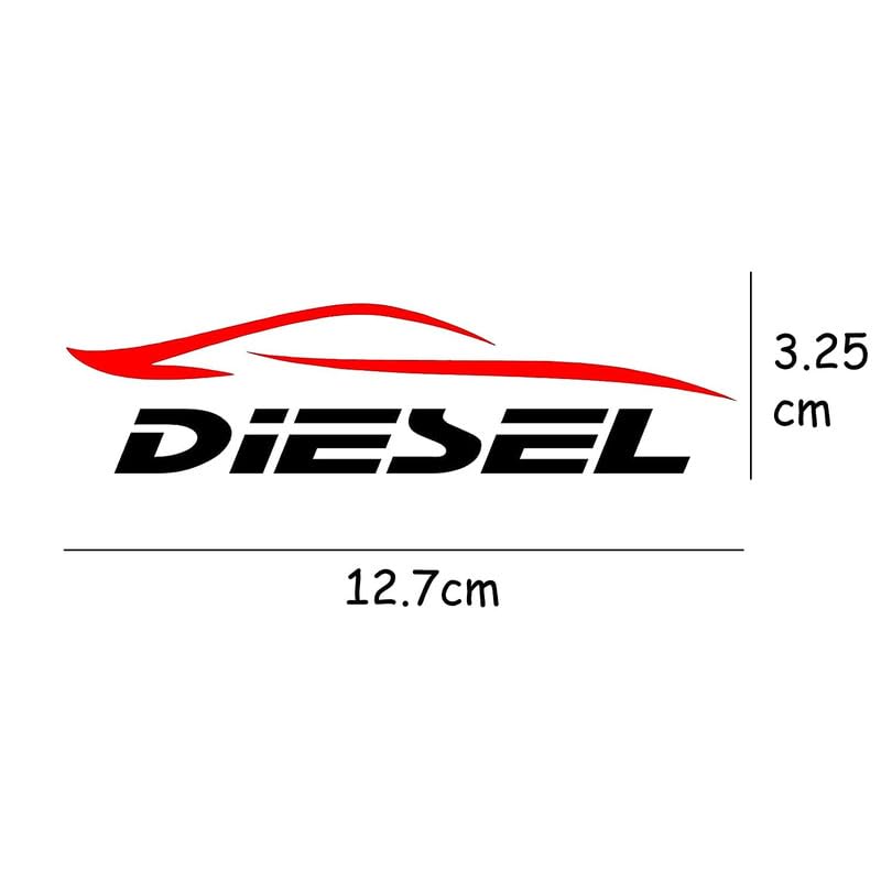 ARWY® Diesel Car Sticker - High-Quality Reflective Vinyl Decal for Fuel Tank (12.7cm x 3.25cm) - Design 01 - Perfect for Truck, SUV & Vehicle Customization