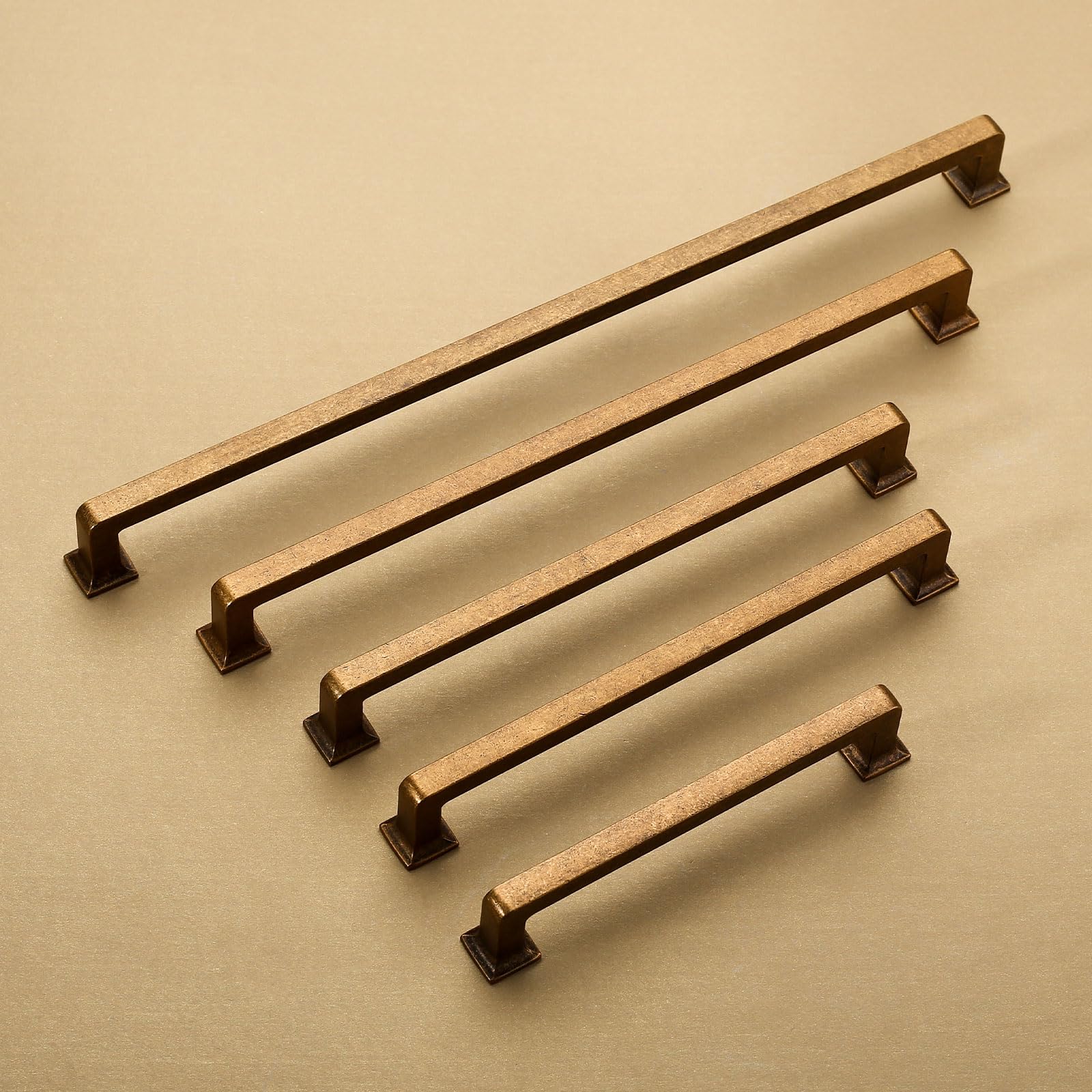 6 Pack Antique Brass Cabinet Pulls 3.75 Inch - Vintage Kitchen Cabinet Handles & Drawer Pulls for Cabinets, Dressers, Furniture - Classic Retro Hardware for Home Renovation & DIY Projects