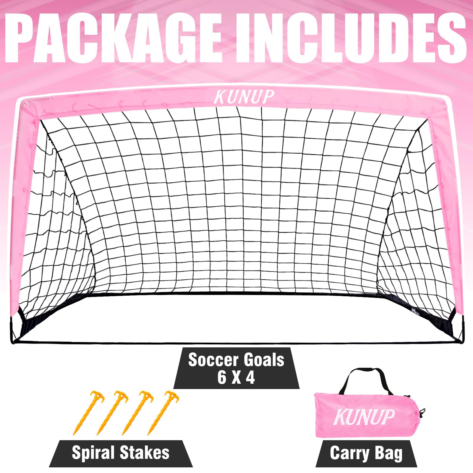Portable Foldable Soccer Goal for Kids - 5x3, 6x4, 9x5FT Backyard Training Net with Carry Bag - Perfect for Youth, Adult & Toddler Soccer Practice, Outdoor Sports Games & Backyard Fun