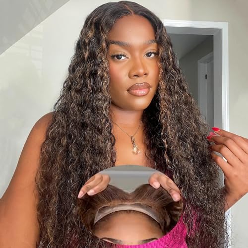 1B/30 Highlight Deep Wave Glueless Wig