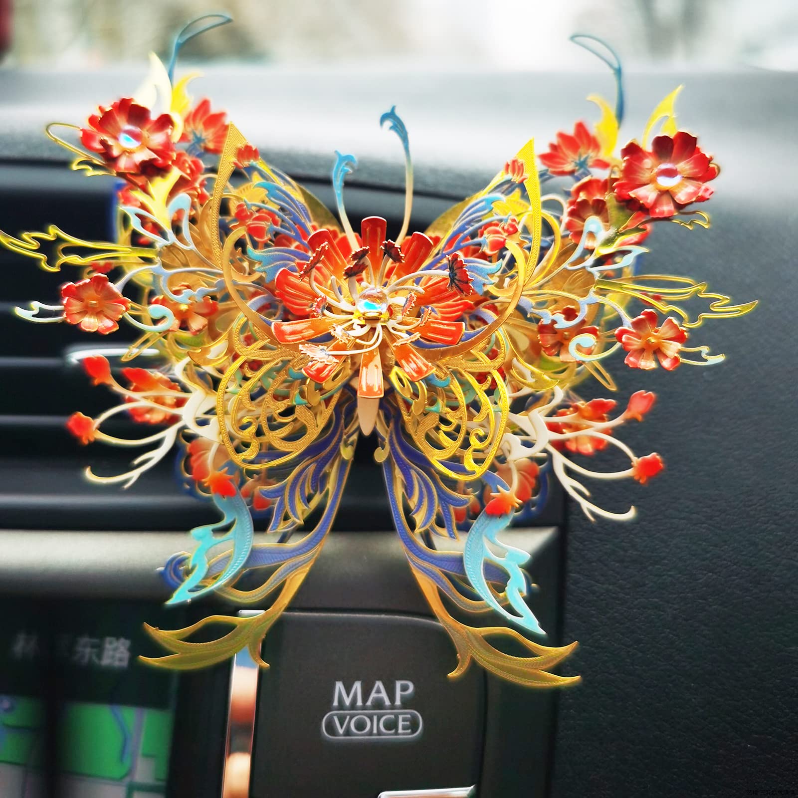 3D Metal Puzzle for Adults - Flower and Butterfly A-Spring Dawn Model Kit | DIY Miniature Building Set for Beginners | Unique Birthday, Christmas Gift for Dad & Home Decor | Relaxing Craft Activity for Stress Relief & Office Desk Display