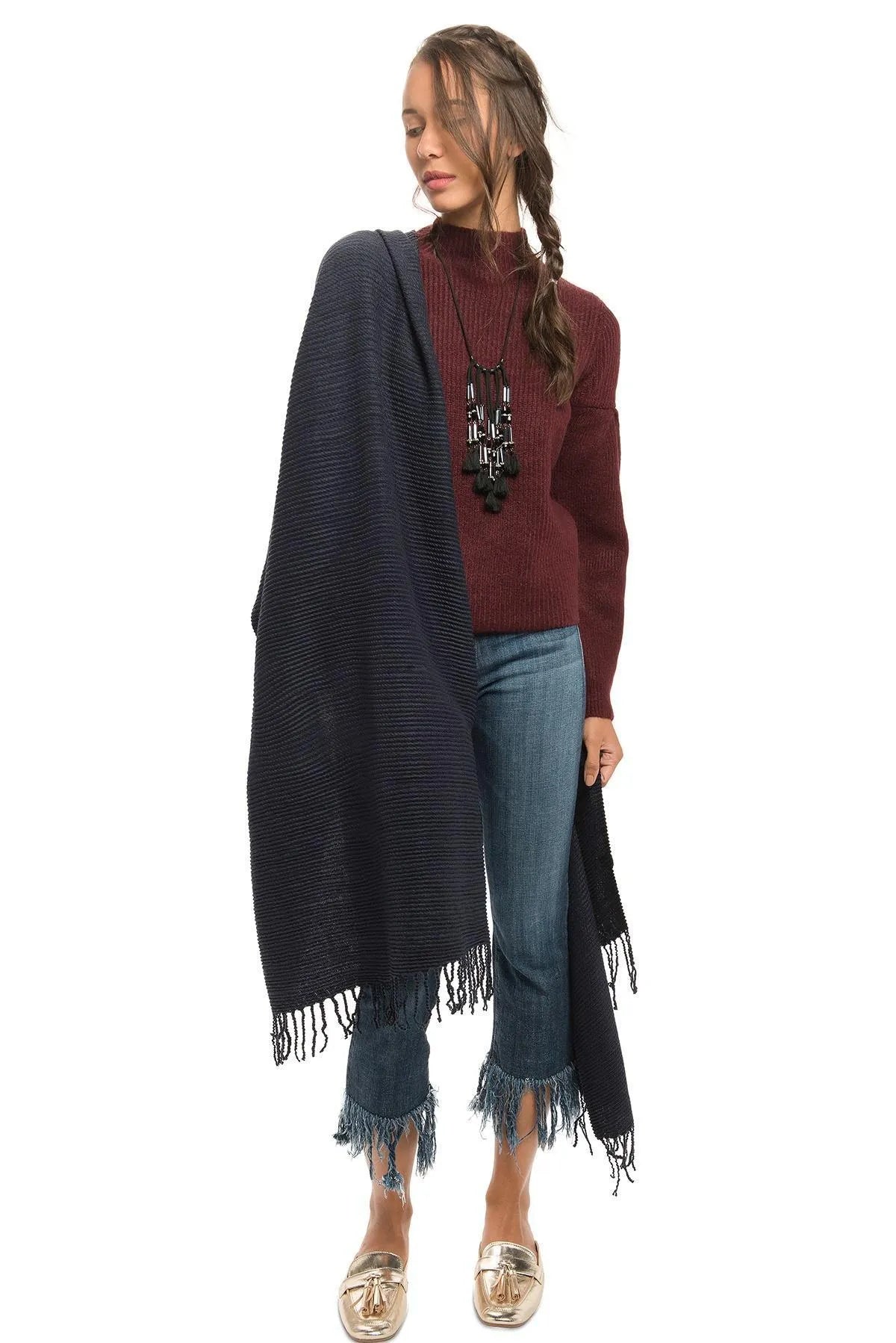 Stylish Bias Solid Scarf for Women - Soft & Lightweight Fashion Accessory - Perfect for Office, Travel and Everyday Outfits