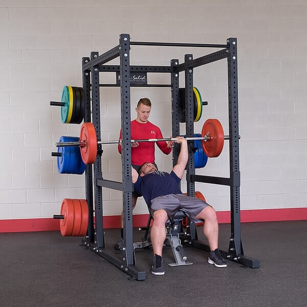Body Solid SPR1000DBBACK Extended Double Power Rack - Heavy Duty Home Gym Equipment for Weightlifting & Strength Training - Perfect for Garage Gym, CrossFit & Powerlifting Workouts