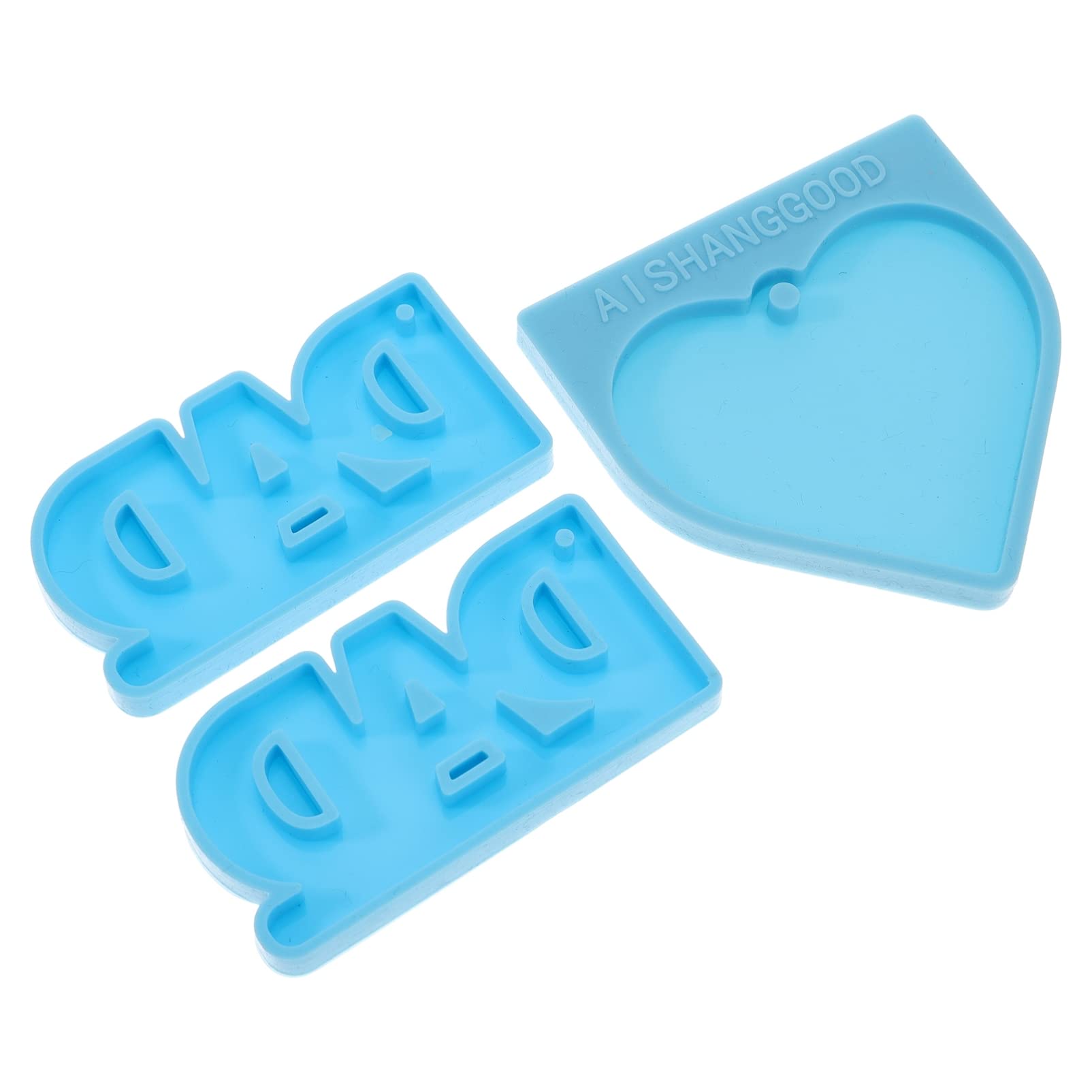 EXCEART 3-Piece Silicone Mold Set for Chocolate & Resin Crafts - Alphabet Letter Molds for Keychains, Jewelry Making & DIY Gifts (Perfect for Father's Day, Door Decor & Personalized Dad Gifts)