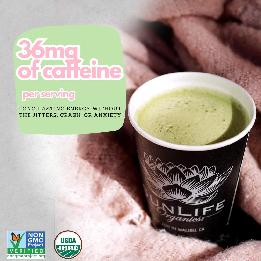 Sunlife Organics USDA Organic Matcha Green Tea Powder (80g) - Premium Japanese Culinary & Ceremonial Grade Matcha - For Lattes, Baking & Traditional Tea Ceremonies