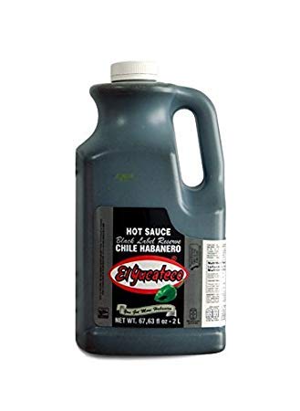 El Yucateco Black Label Habanero Hot Sauce - 2 Liter (67.63 fl oz) - Extra Hot Mexican Chili Pepper Sauce for Tacos, Wings & Grilling - Authentic Yucatan Flavor