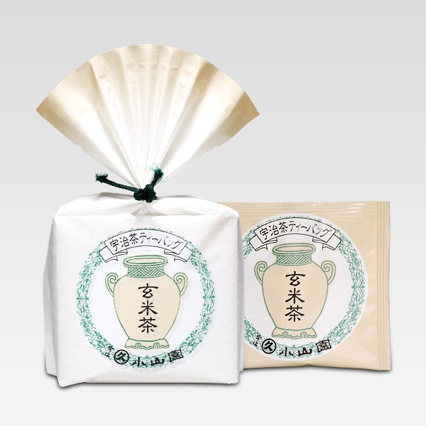 Premium Marukyu Koyamaen Genmai Cha Roasted Rice Green Tea Bags - 20 Count Pack - Authentic Japanese Tea for Relaxation, Office Break or After-Meal Digestive Aid