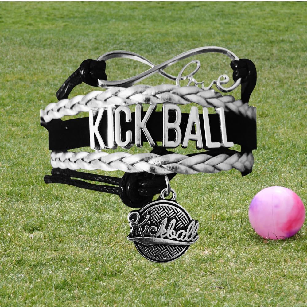 Kickball Infinity Charm Bracelet - Best Kickball Gifts for Players, Teams & Coaches - Perfect for Game Days, Tournaments & Sports Awards