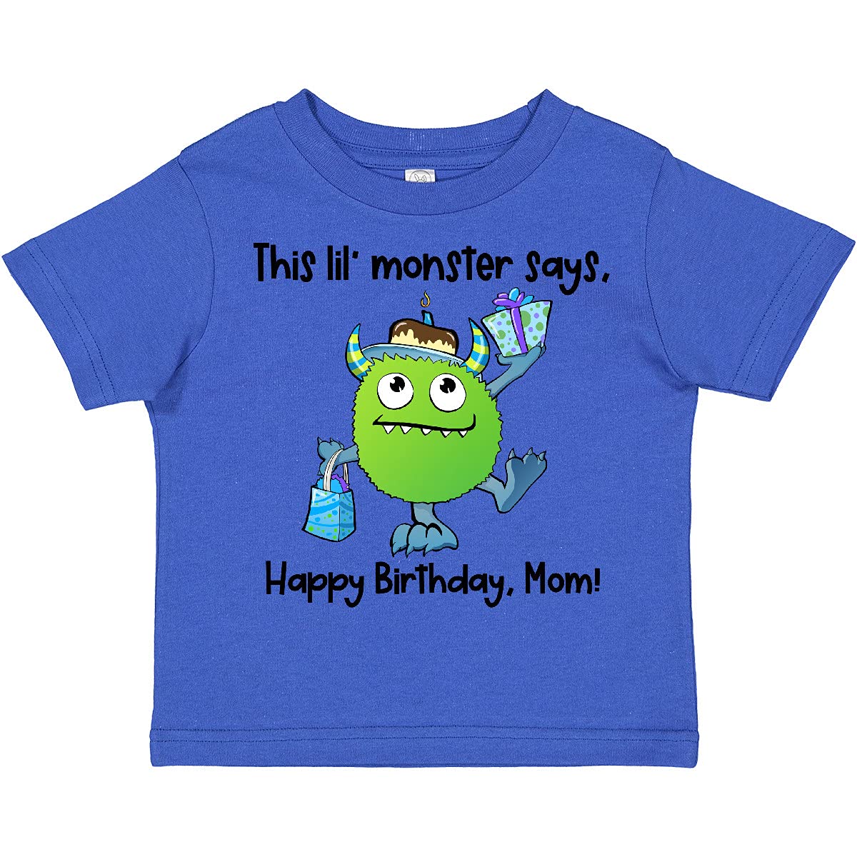 Inktastic Happy Birthday Mom Toddler T-Shirt - Cute Monster Design for Kids Birthday Party & Mother's Day Gift