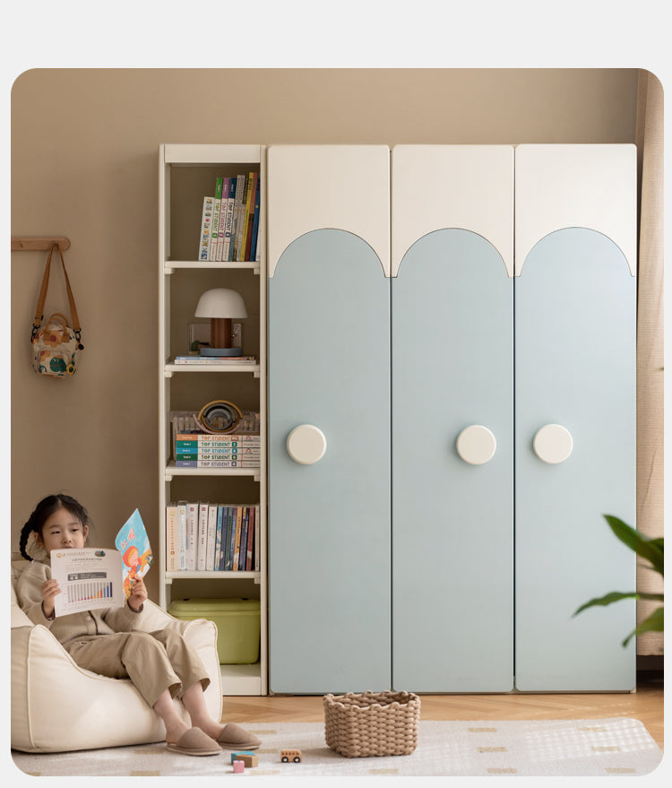 Pine Solid Wood Kids Wardrobe - Durable & Stylish Storage for Bedroom, Nursery, or Playroom - Perfect for Organizing Clothes, Toys & Accessories
