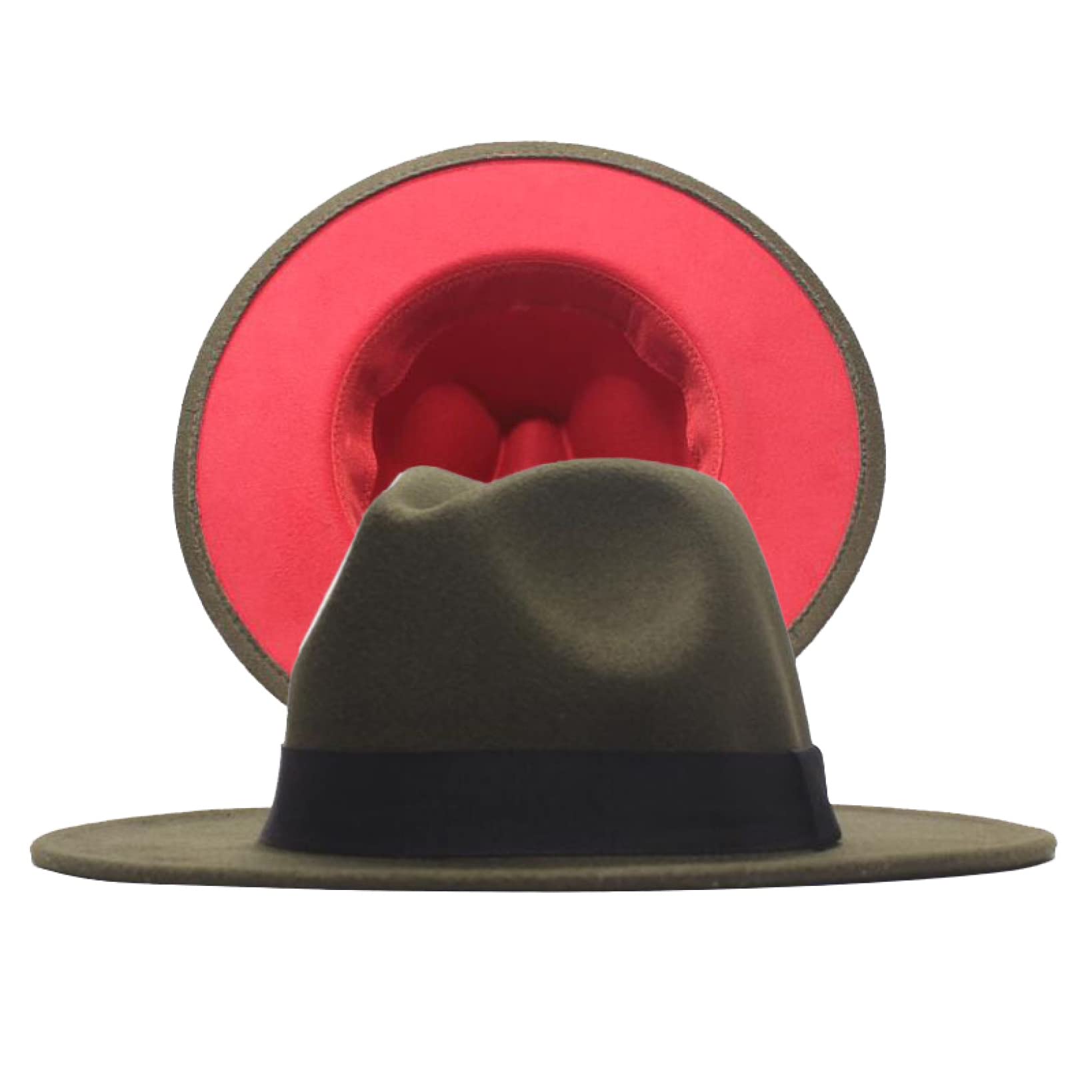 Stylish Patchwork Color Fedora Hats for Men & Women - Summer Sun Hat with Wide Brim | Classic Shapeable Panama Wool Hat for Outdoor, Beach & Fashion Accessories