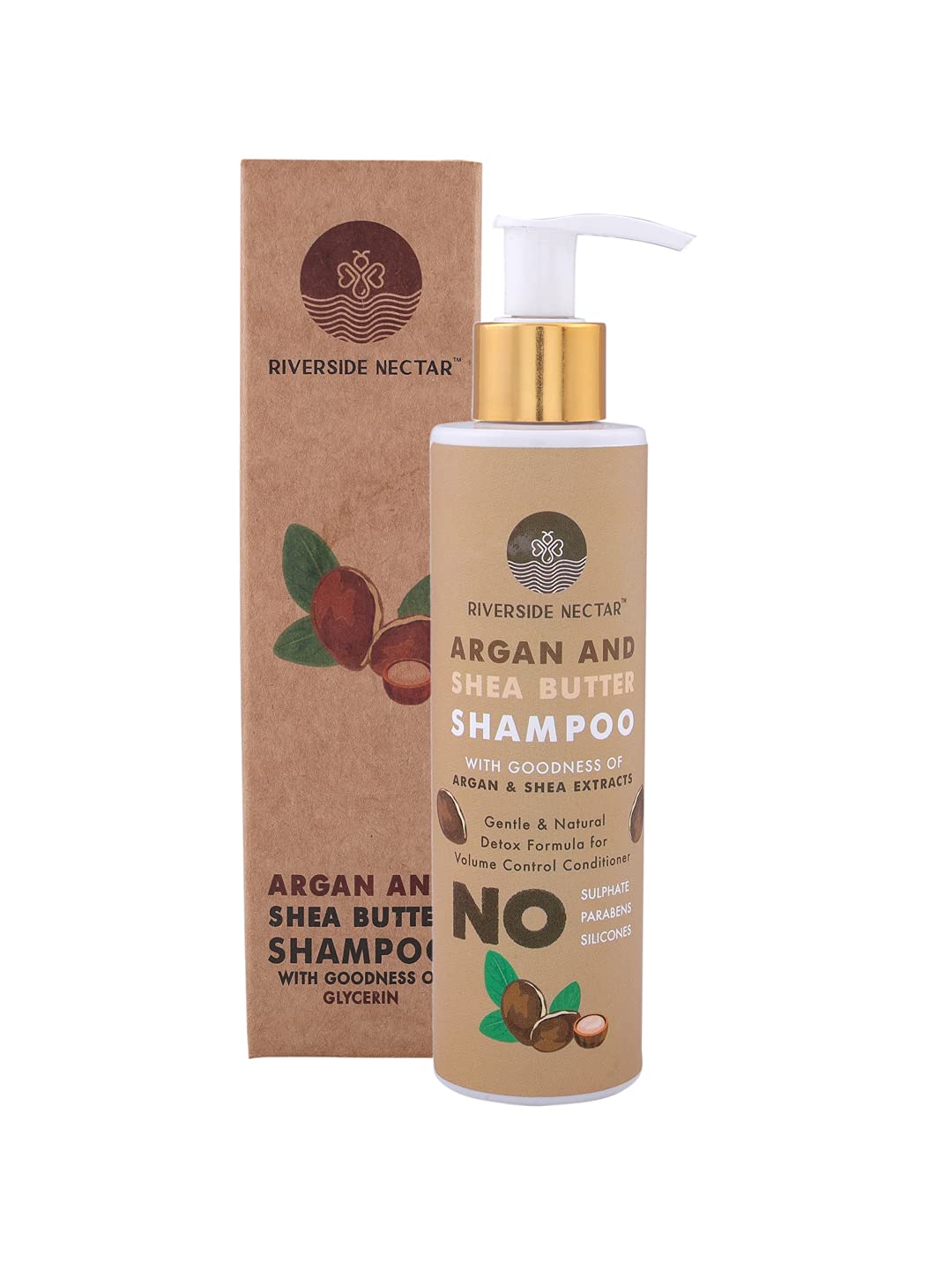 Riverside Nectar 4-Piece Hair & Skin Care Set - Argan Shea Butter Shampoo, Almond Shea Butter Keratin Conditioner, Argan Glycerin Body Wash & Green Tea Cucumber Face Wash for Nourishment & Repair | Perfect for Dry Hair, Damaged Skin & Daily Beauty Routine
