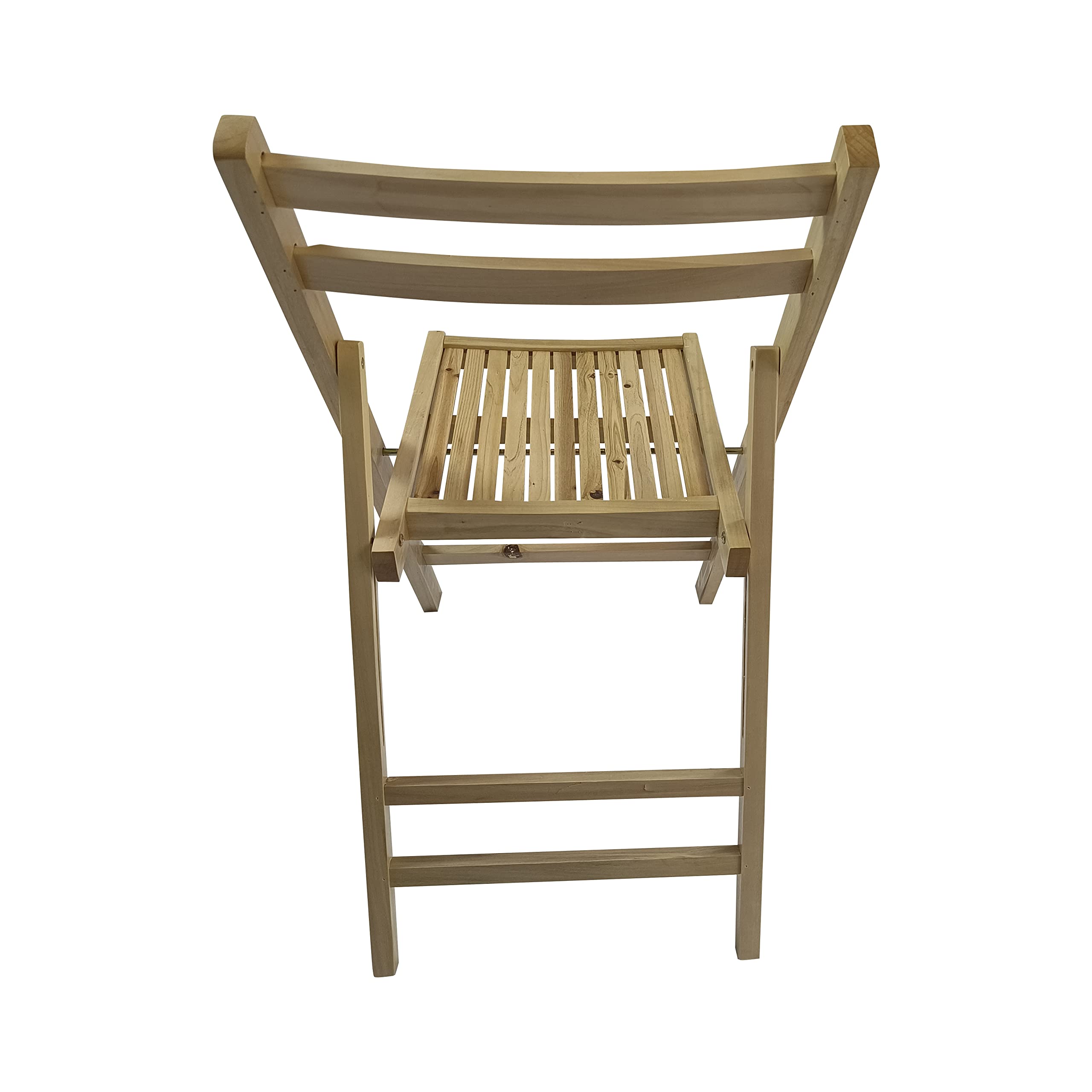 HomVent 4-Pack Wood Slatted Folding Chairs - Lightweight Portable Patio Chairs with Hollow Back Design for Living Room, Garden, Balcony, Backyard & Pool - Perfect for Outdoor Relaxation, Picnics and Summer Gatherings