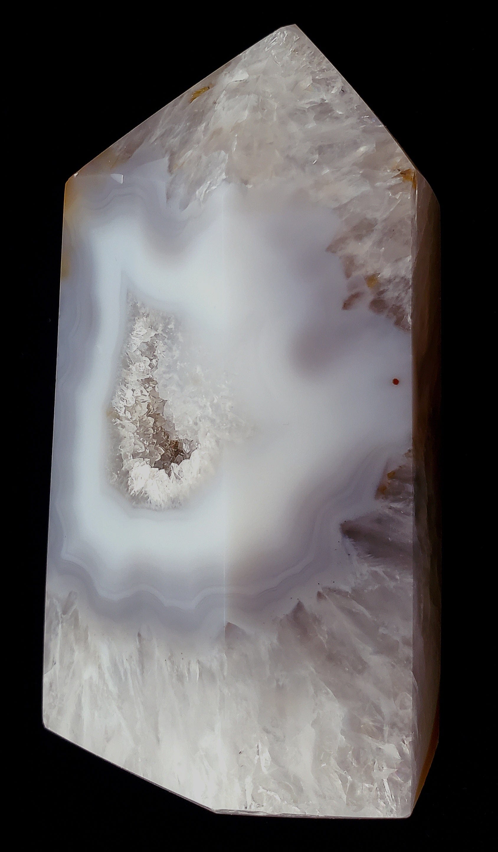 Natural Agate & Quartz Crystal Tower - Healing Stone for Meditation, Reiki, and Home Decor | Perfect for Yoga, Feng Shui, and Spiritual Gifts