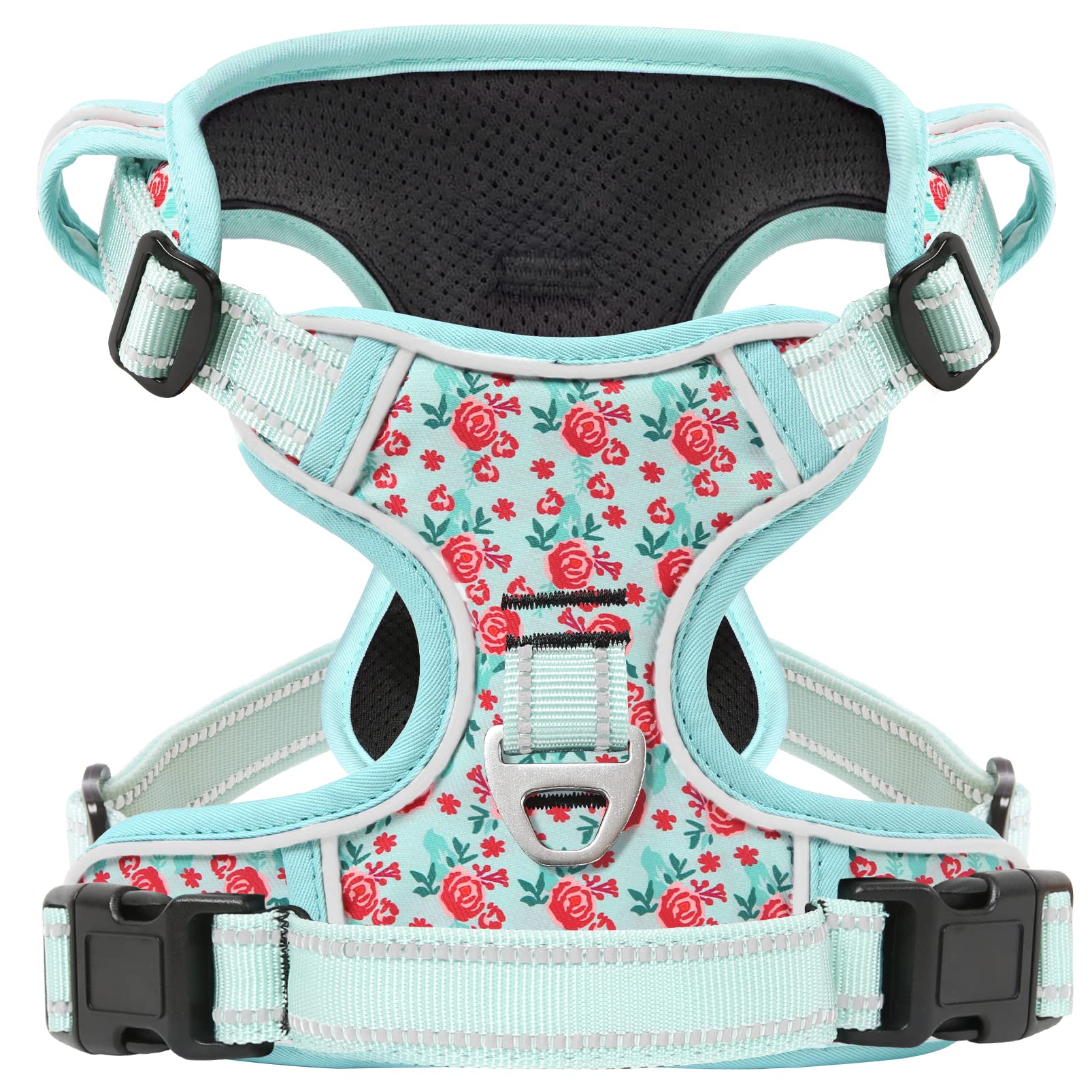 Timos No Pull Dog Harness - Reflective Adjustable Oxford Vest with Front & Back Metal Leash Rings, Soft Padded Handle for Small Medium Large Dogs - Perfect for Walking, Training & Outdoor Adventures