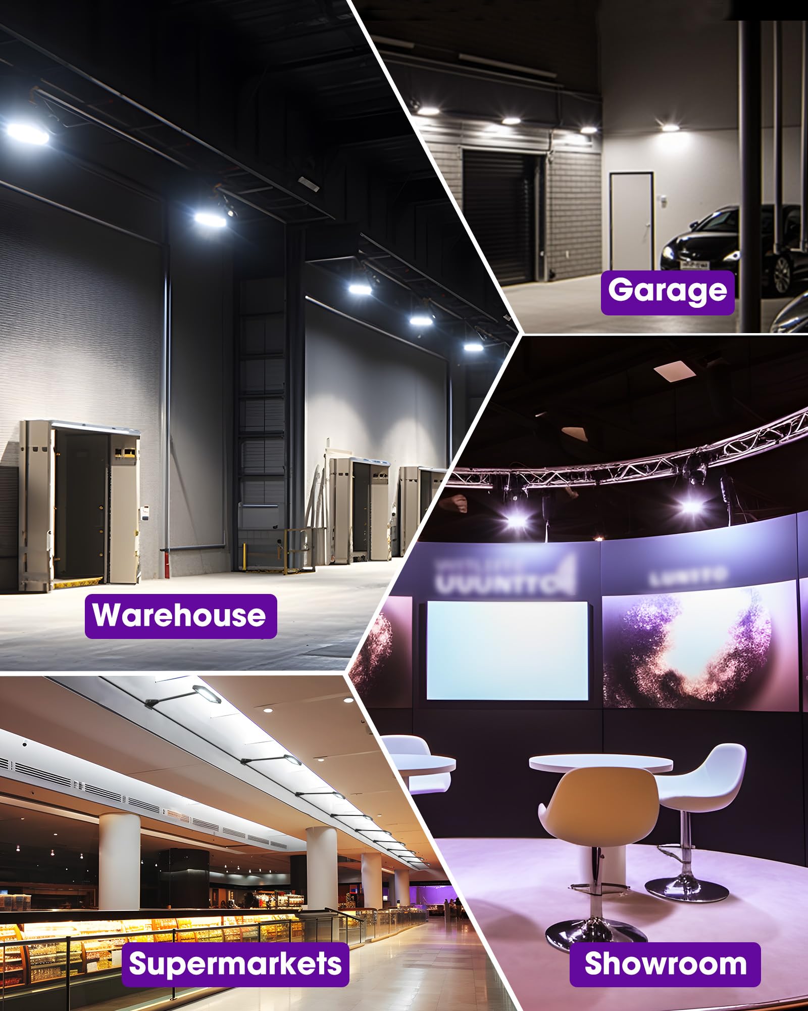 HitLights 2Pcs COB LED Display Lights 14V 20W - Trade Show Booth Lighting with Clamps, Mounting Brackets & Power Cables - Perfect for Store Exhibits, Art Displays & Retail Showcase Lighting