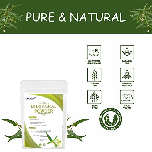 Bhringraj Powder 100g - Natural Hair Growth & Conditioning Treatment for Stronger Hair, Scalp Health & Skin Care | Boosts Immunity | Ayurvedic Herbal Supplement for Men & Women | Perfect for DIY Hair Masks & Wellness Drinks
