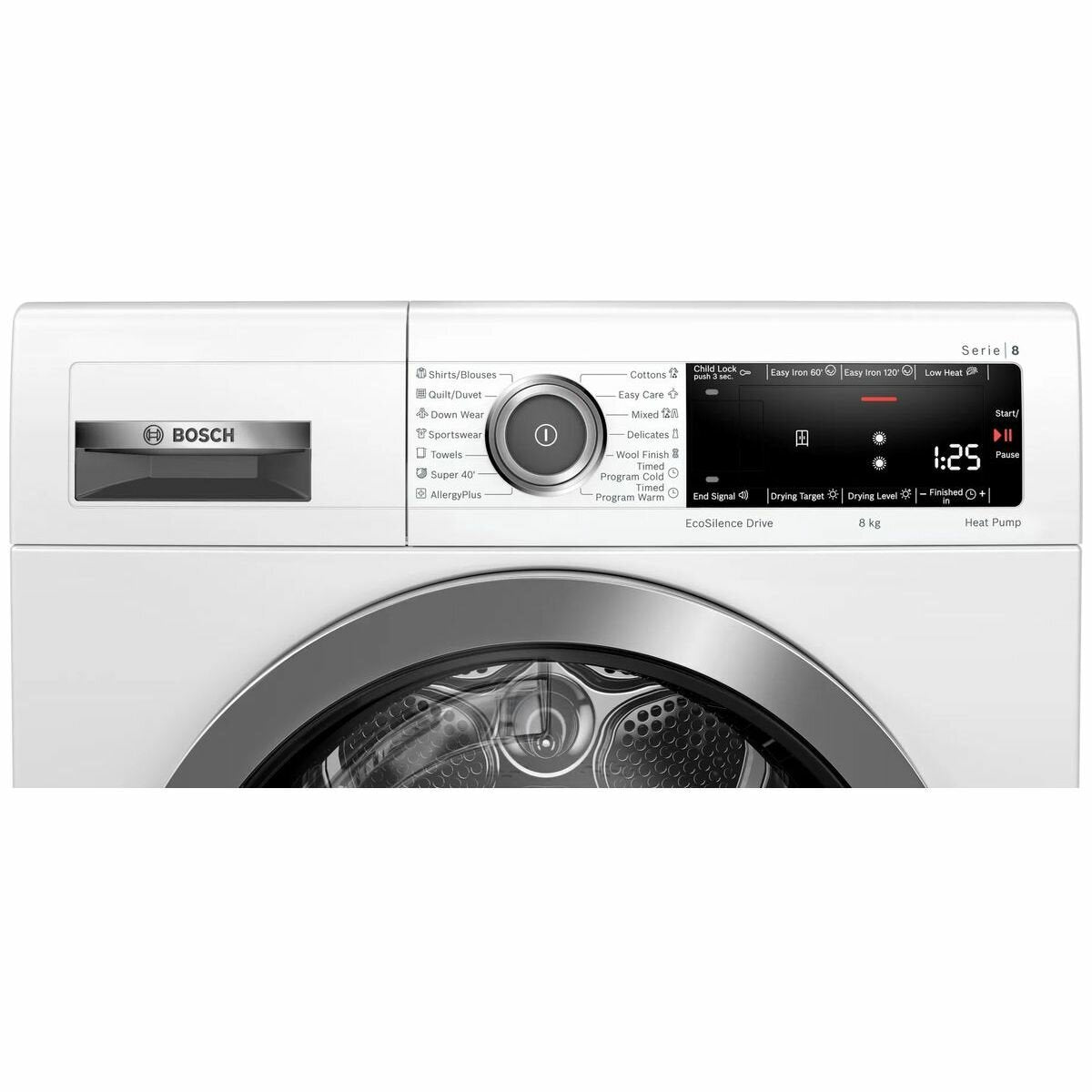 Bosch Series 8 8kg Heat Pump Dryer WTX88M20AU - Energy Efficient Laundry Solution for Home & Apartment Use
