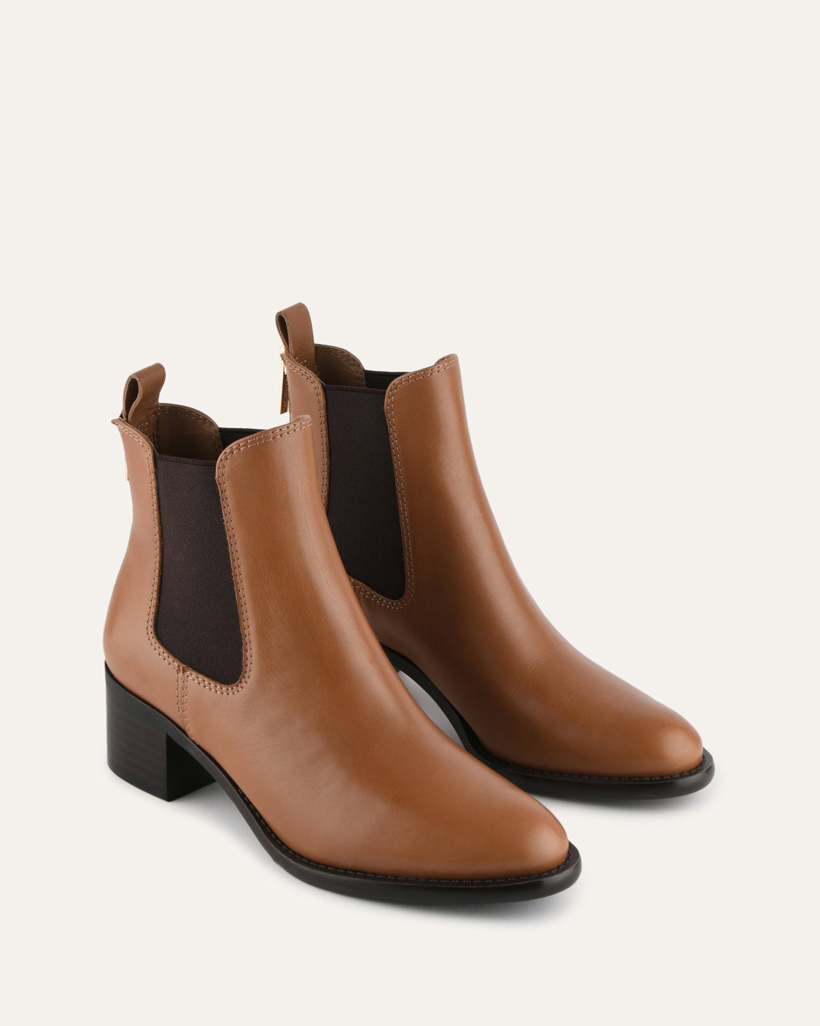 LUCAS Men's Mid Ankle Boots Dark Tan Leather - Comfortable Casual & Work Boots for Outdoor, Hiking, and Everyday Wear