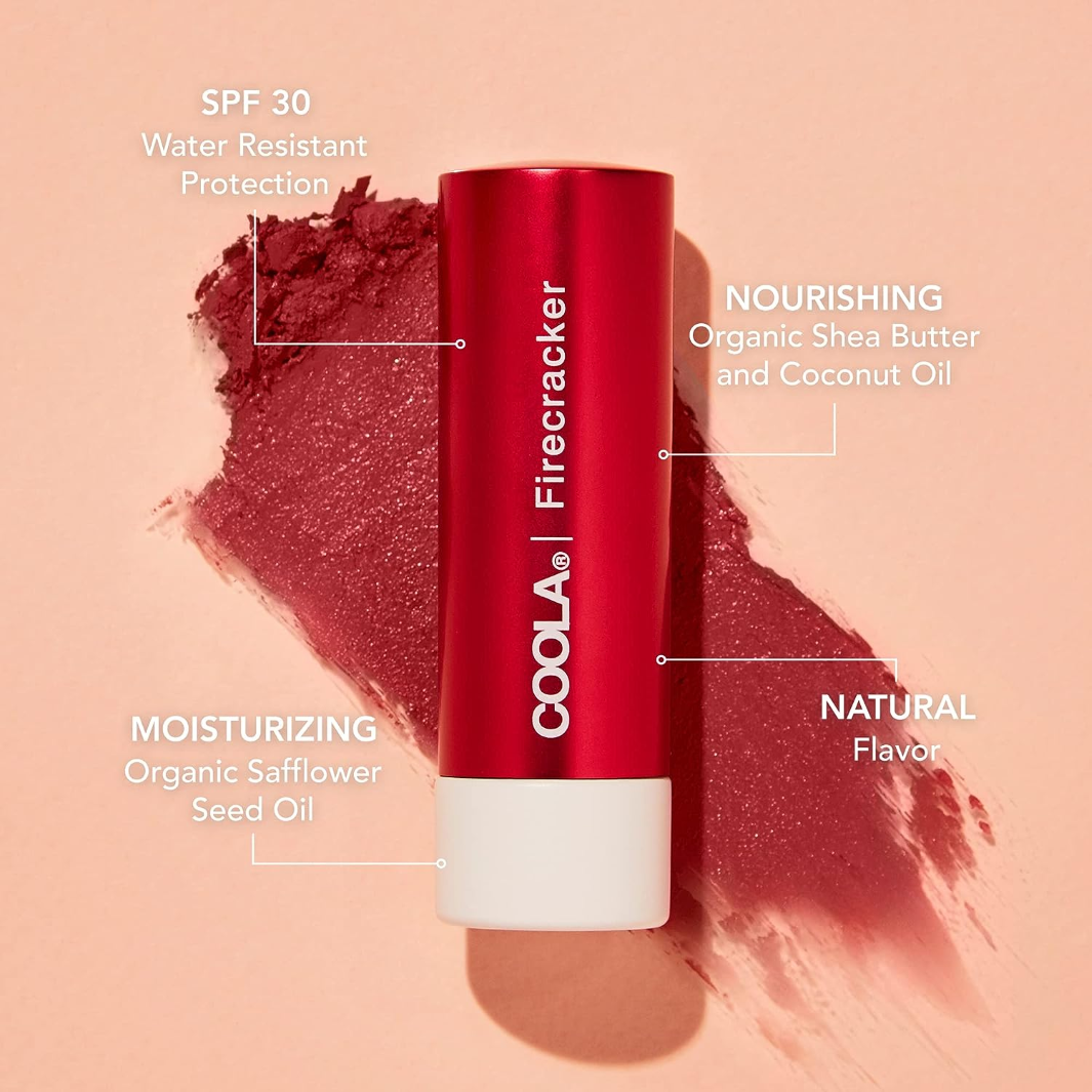 COOLA Mineral Liplux Organic Tinted Lip Balm with SPF 30 Sunscreen - Hydrating & Protective Lip Care for Daily Use, Outdoor Activities & Sun Exposure