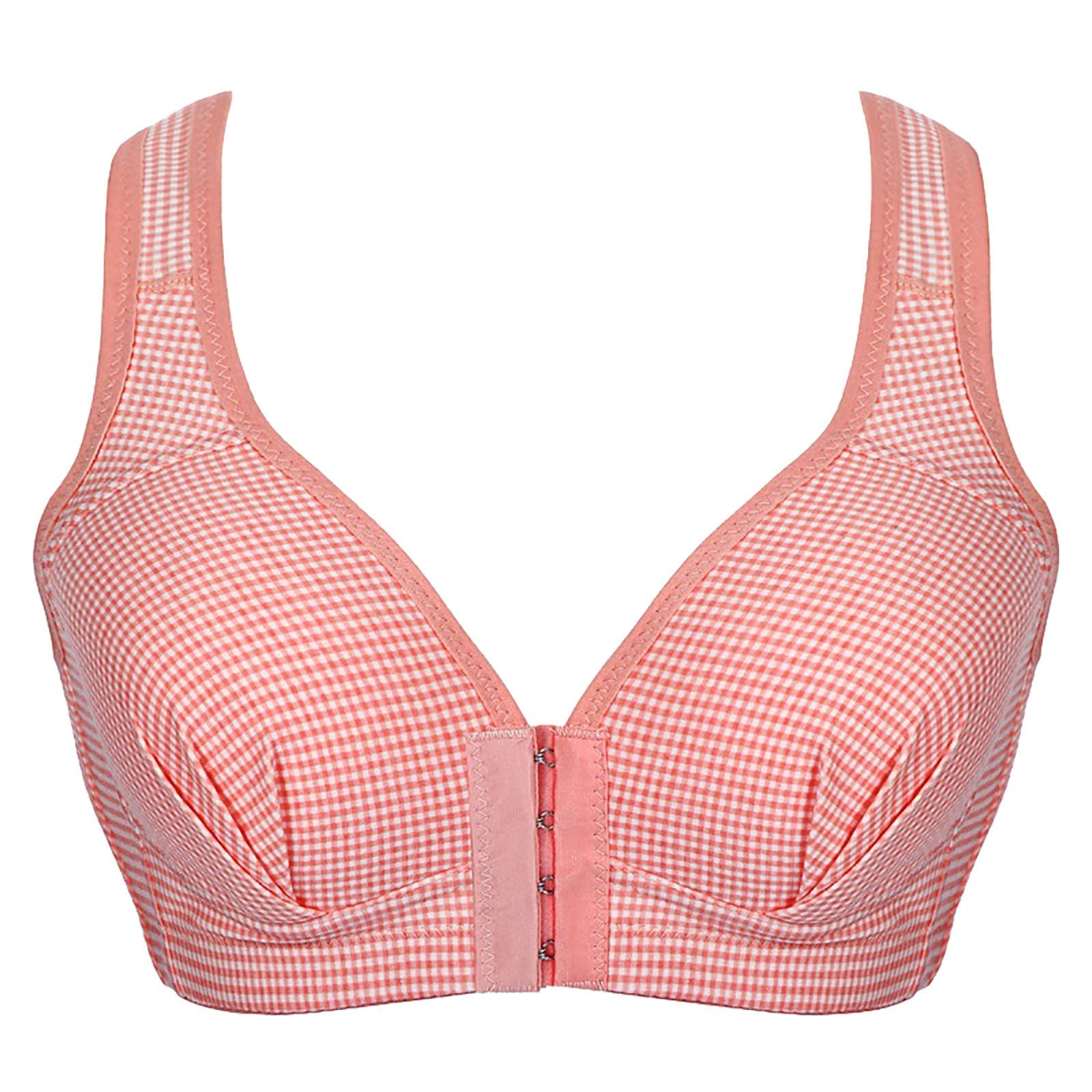 Women's Push Up No Show Cross Back Sleep Bra - Full Coverage Seamless Front Closure Stretch Yoga Bra for Comfort & Support | Perfect for Sleeping, Yoga, Lounge & Everyday Wear