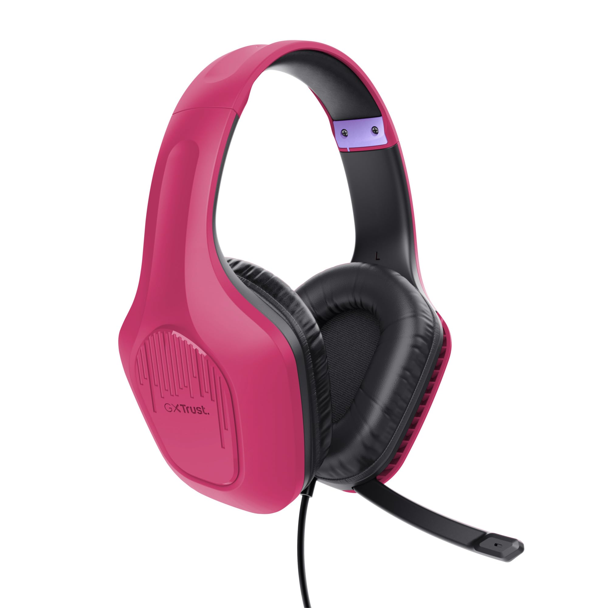 Trust Gaming GXT 790P Tridox 3-in-1 Gaming PC Bundle - Lightweight Headset with 50mm Drivers, Programmable Wired Mouse (200-6400 DPI), Mouse Pad - Complete Gaming Set for Computer, Laptop & Desktop (Pink) - Perfect for Esports, Streaming & Competitive Gaming