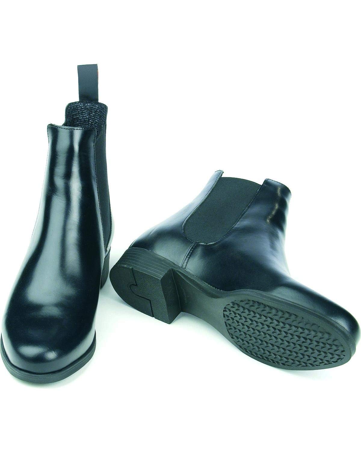 Ovation Finalist Ladies Elastic Side Jodhpur Boots - Size 9.5 Black | Equestrian Riding & Fashion Footwear