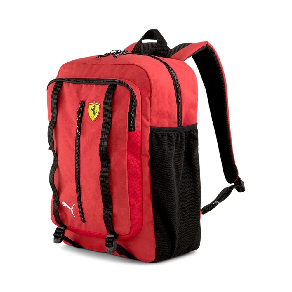 PUMA Scuderia Ferrari Red Sports Backpack for Men & Women - Lightweight Durable Gym Bag for Workout, Travel & School - Official Ferrari Racing Collection