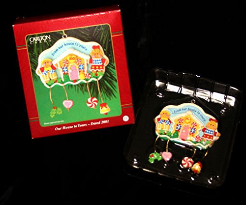 Carlton Heirloom Our House 2001 Christmas Ornament - Vintage Collectible Holiday Decoration for Tree, Mantel & Gift Giving