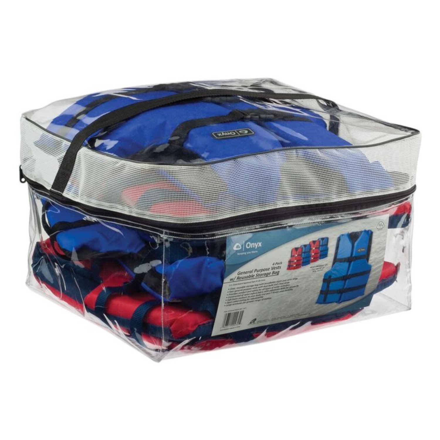 Onyx Adult General Purpose Vest with Reusable Storage Bag - Lightweight Durable Outdoor Work Vest for Hiking, Fishing, Camping & Construction - 103200-999-004-12