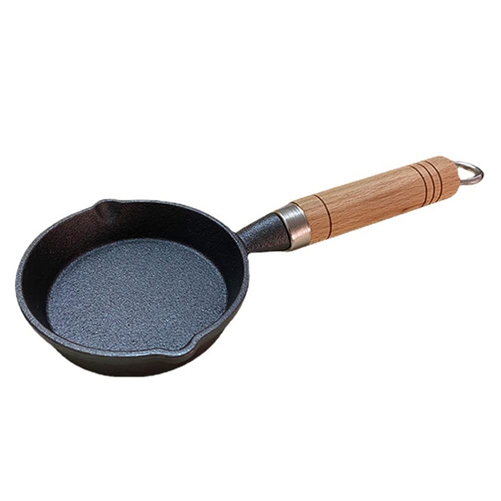 DOITOOL 13cm Nonstick Stainless Steel Saucepan & Frying Pan - Induction Compatible Skillet for Omelettes, Fried Eggs, Pancakes - Mini Cooking Pan for Breakfast, Camping & Small Kitchen (Black)