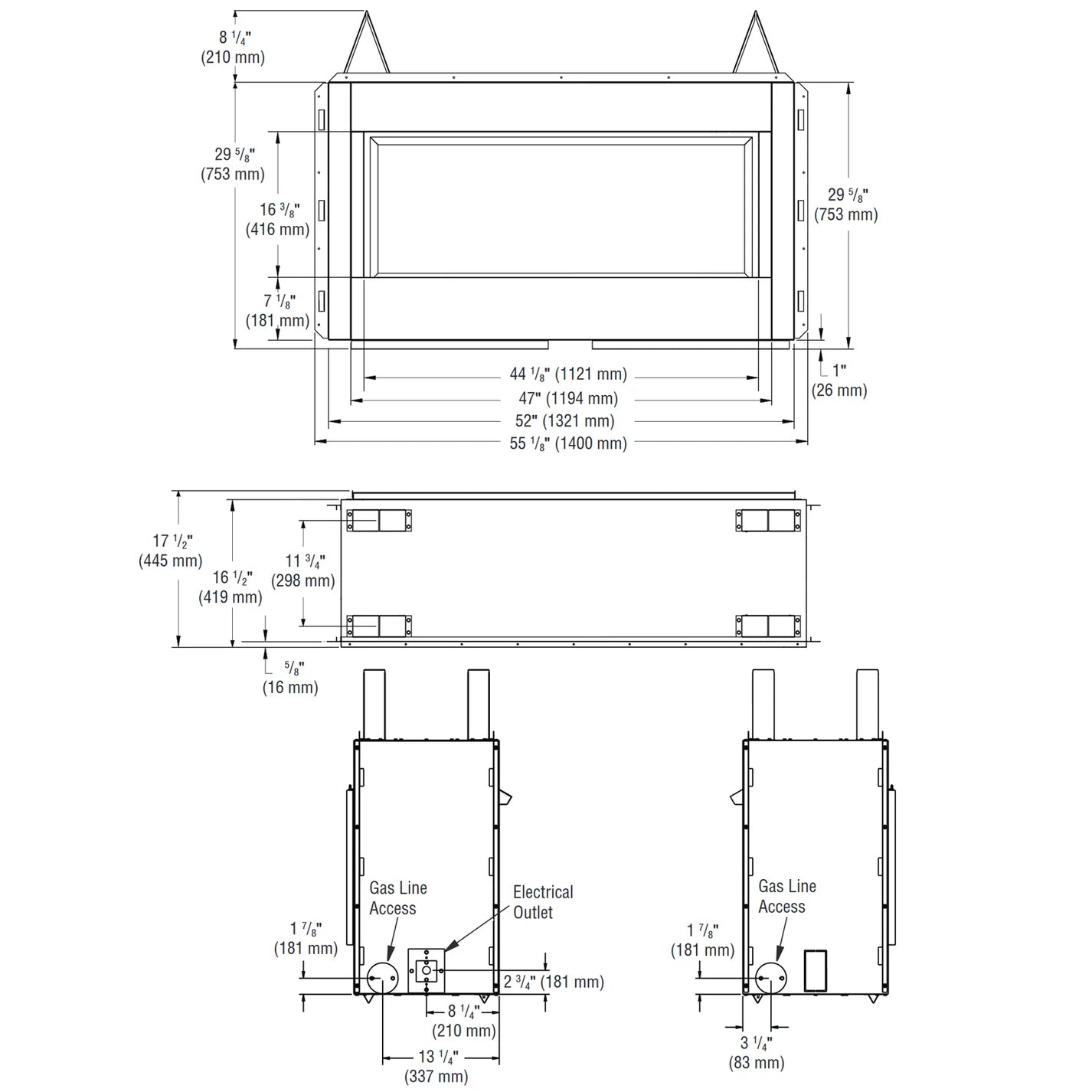 43 Inch Linear Vent-Free Outdoor Gas Fireplace - VRE4543 | Modern Patio Heater for Backyard, Deck & Outdoor Living Spaces