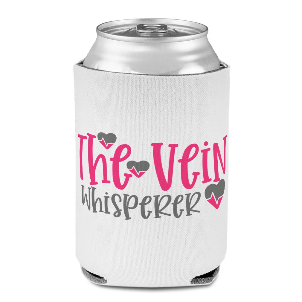 Insulated Can Sleeves for Drinks - The Vein Whisperer Nurse-Themed Beer Covers - Perfect for Nursing Parties, RN Gifts & Beer Lovers