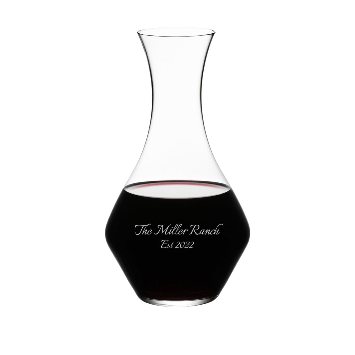Riedel Personalized 37oz Cabernet Decanter Set with Engraved Crystal Wine Decanter & 2 O Cabernet/Merlot Wine Glasses - Perfect for Home Bar, Wine Tasting & Gifts for Wine Enthusiasts