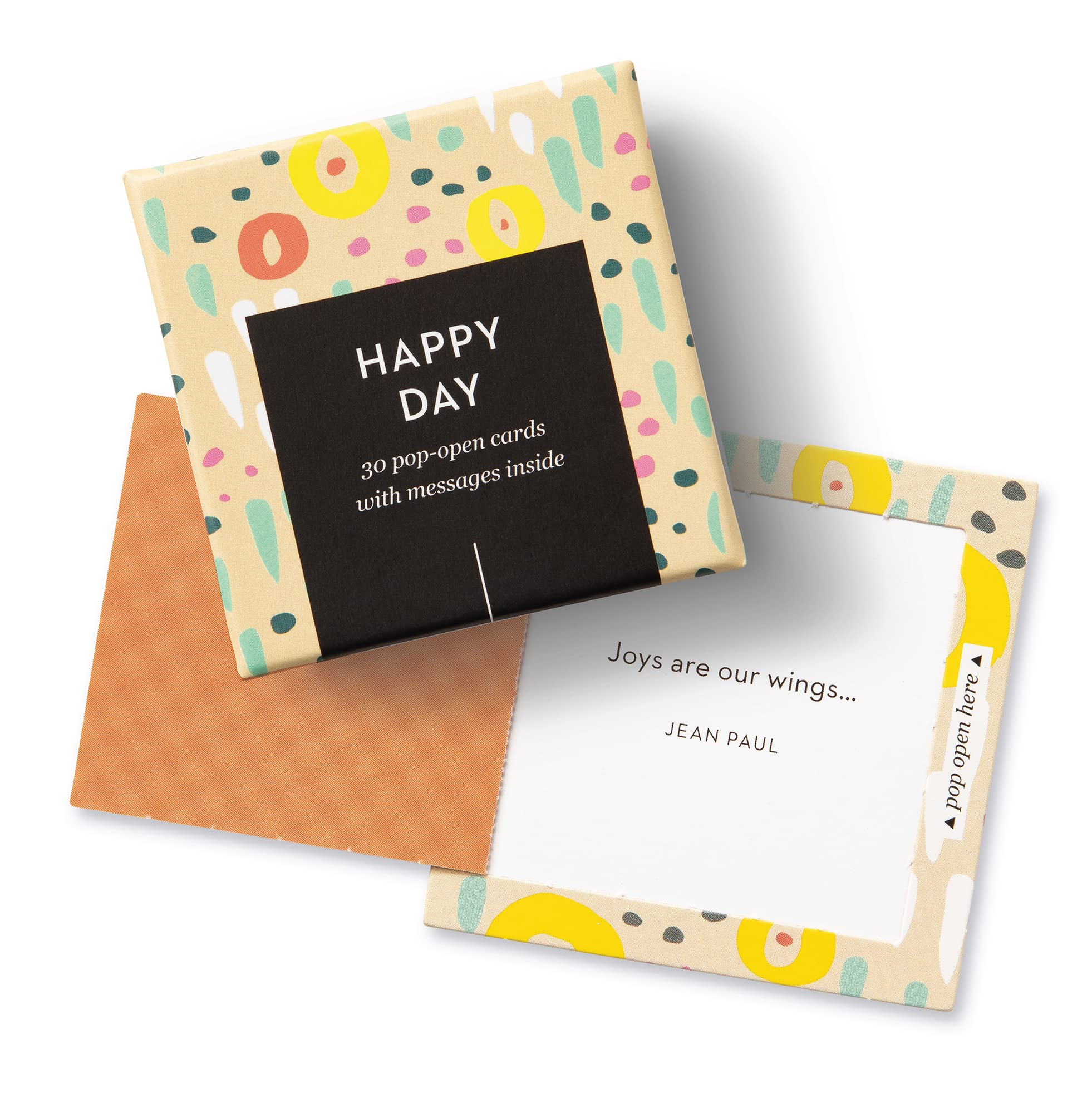 ThoughtFulls Pop-Open Greeting Cards - Happy Day Collection with 30 Unique Inspirational Messages - Perfect for Birthdays, Thank You Notes & Daily Encouragement