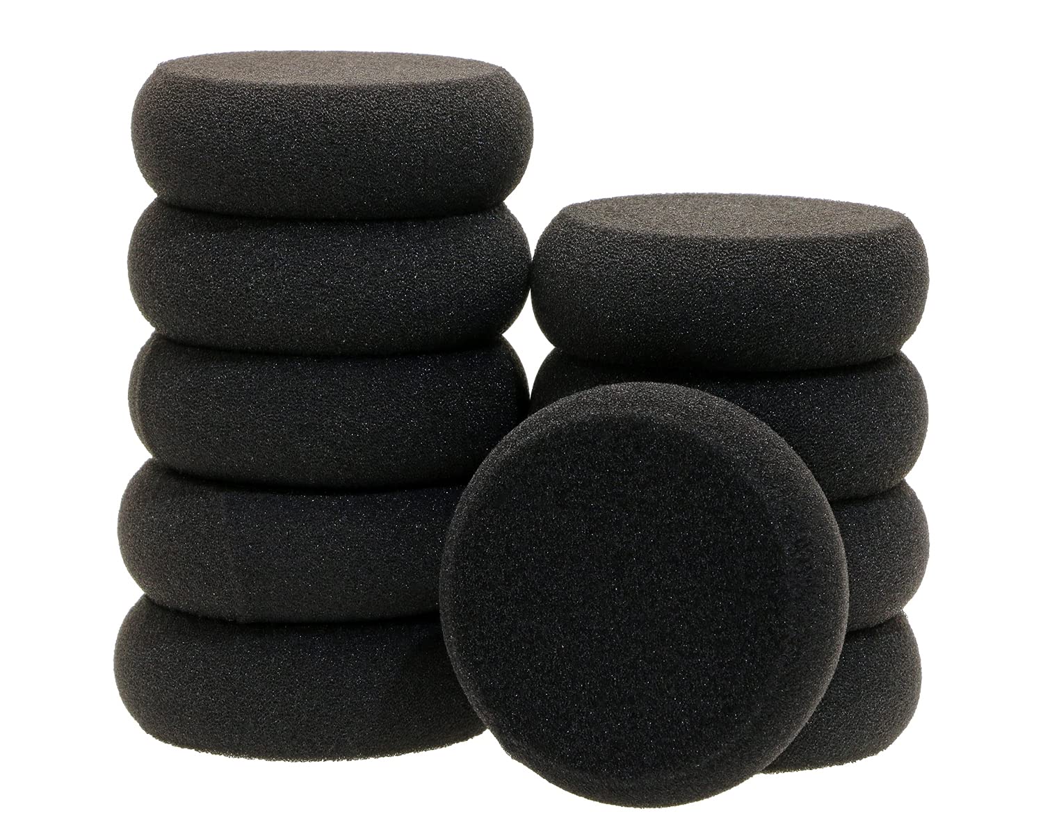 Penta Angel Round Sponges 10Pcs - 3 Inch Yellow Synthetic Artist Sponges for Watercolor Painting, Pottery Clay, Ceramics & Wall Art - Perfect for DIY Crafts, School Projects & Professional Artwork (Black)