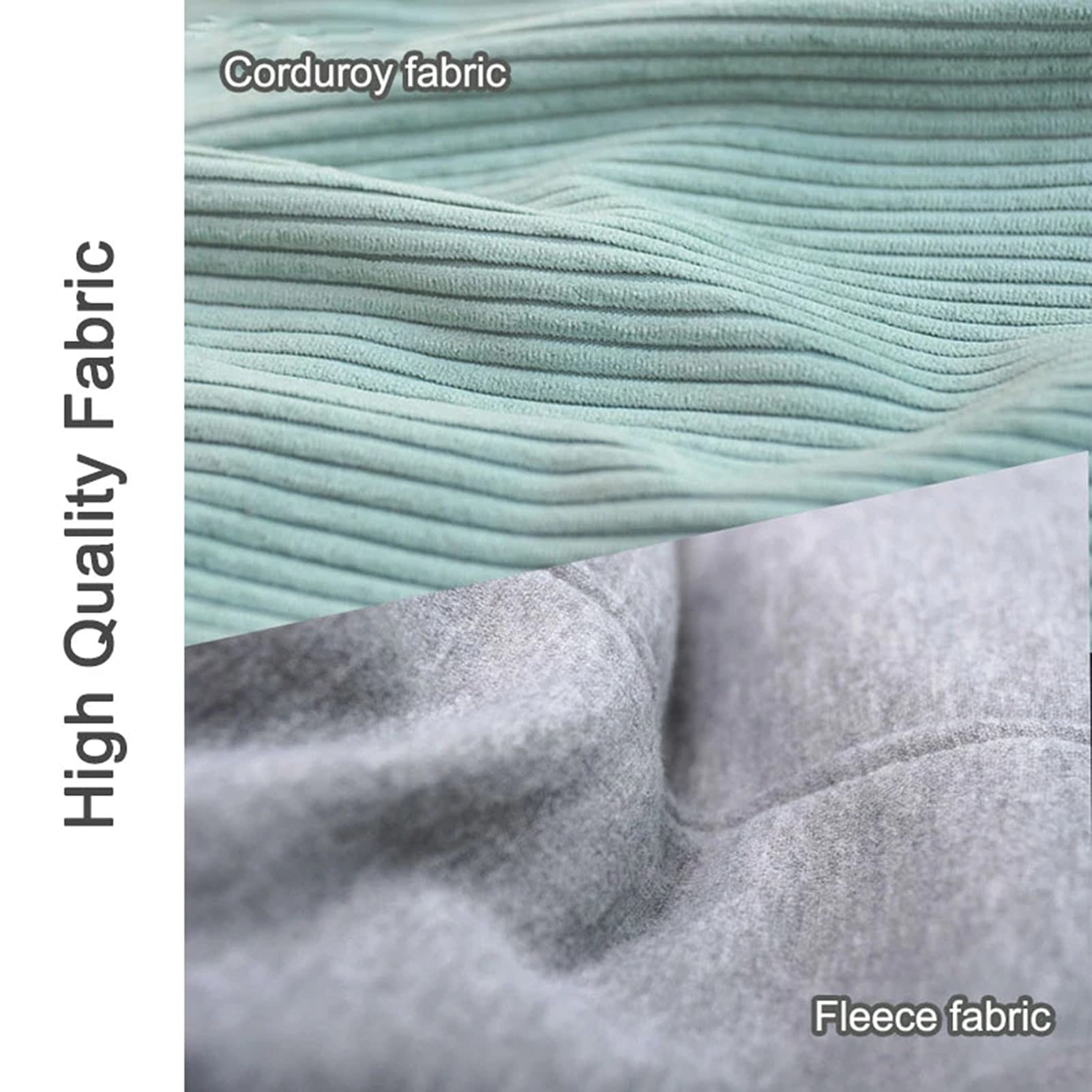 Premium Corduroy Bean Bag Chair Cover for Kids - Soft Storage Organizer for Stuffed Animals & Plush Toys (No Filler Included) - Gray | Perfect for Playrooms, Bedrooms & Reading Nooks