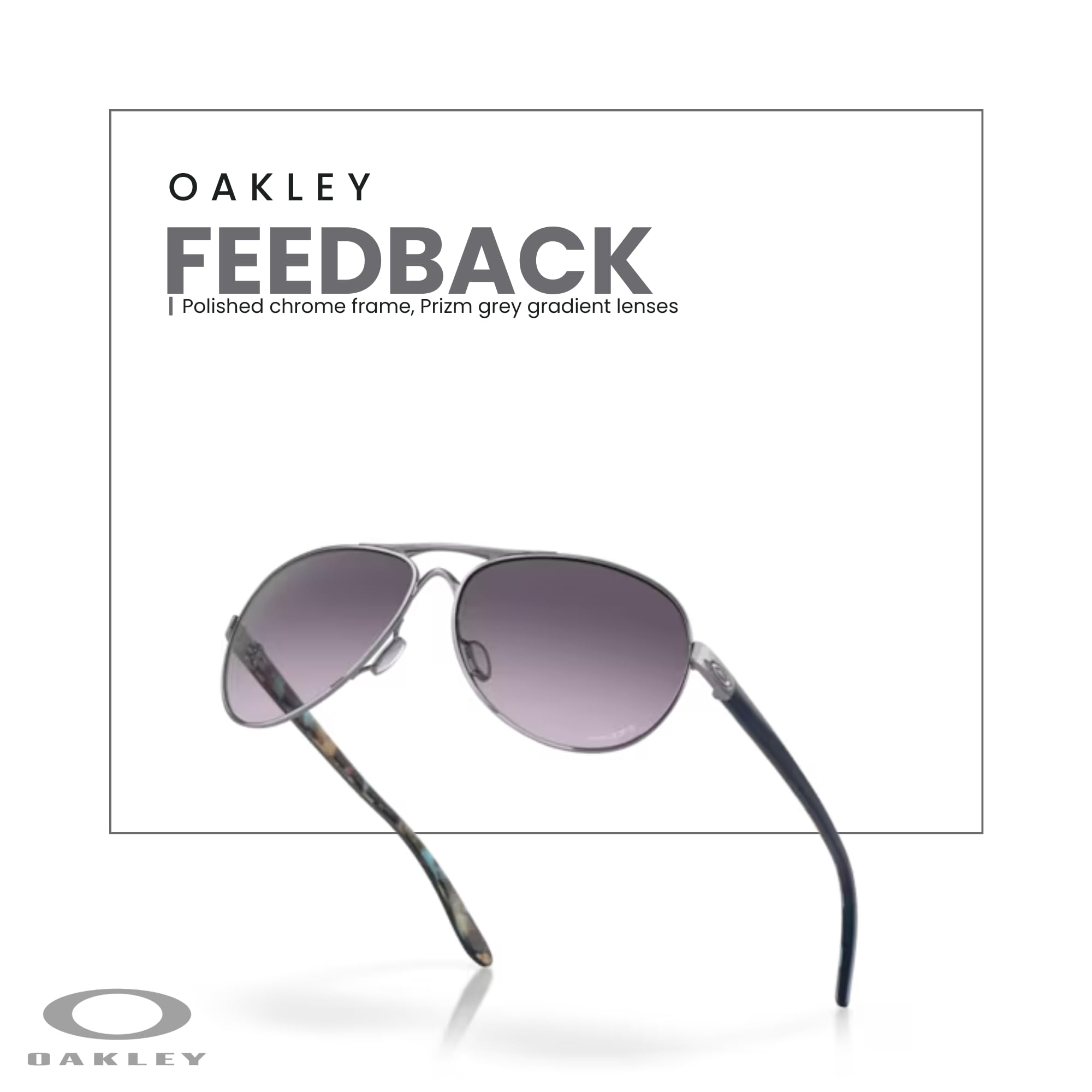 Oakley Feedback OO4079 Women's Sunglasses with Free Leash & Designer iWear Care Kit - Stylish UV Protection for Running, Driving & Outdoor Activities