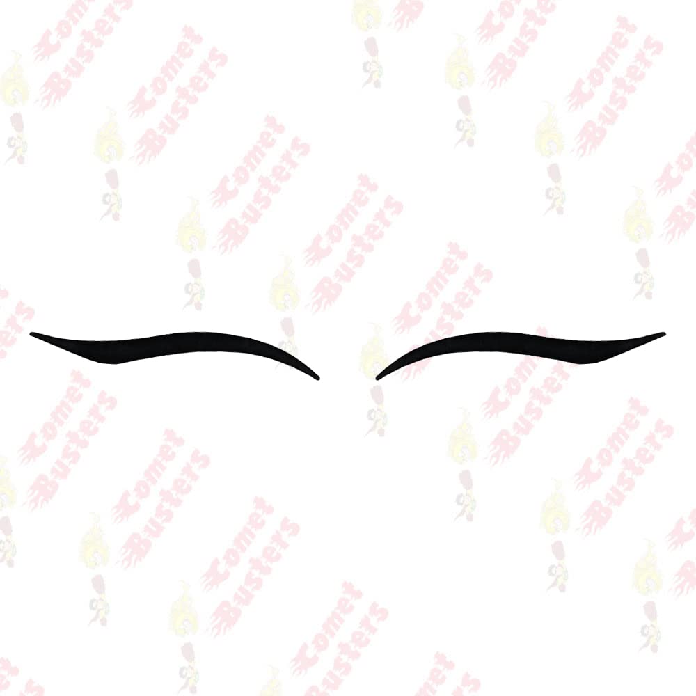 Comet Busters Matte Black Eyeliner Stickers (EYE069) - Waterproof Self-Adhesive Eye Makeup Decals for Parties, Halloween & Cosplay
