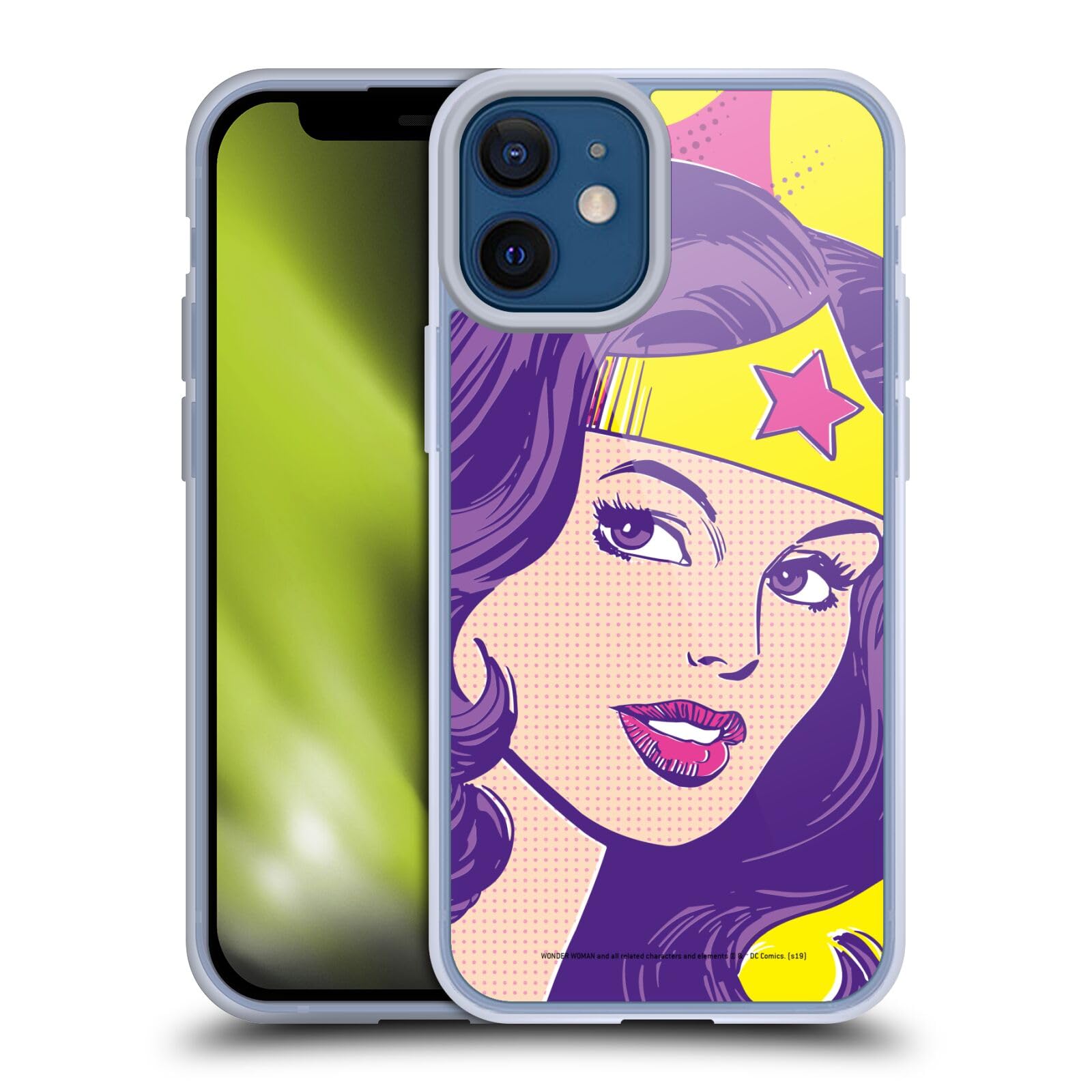 Head Case Designs Wonder Woman DC Comics Pop Art Vintage iPhone 12 Mini Case - Durable Soft Gel Cover for Daily Use & Fan Collectibles