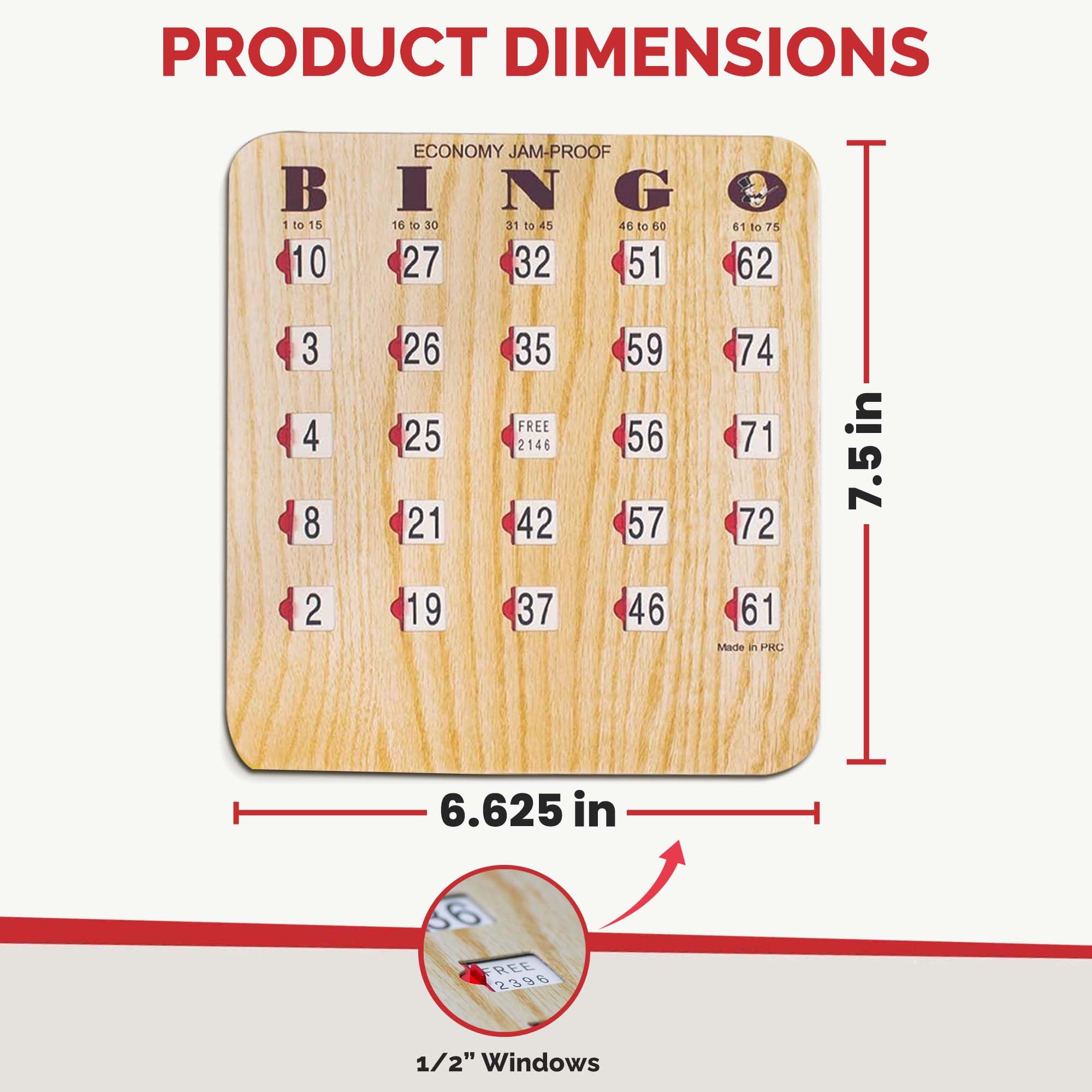 MR CHIPS Jam-Proof Fingertip Slide Bingo Cards with Sliding Windows - 200 Pack in Tan Style for Bingo Games, Casino Nights & Family Game Nights