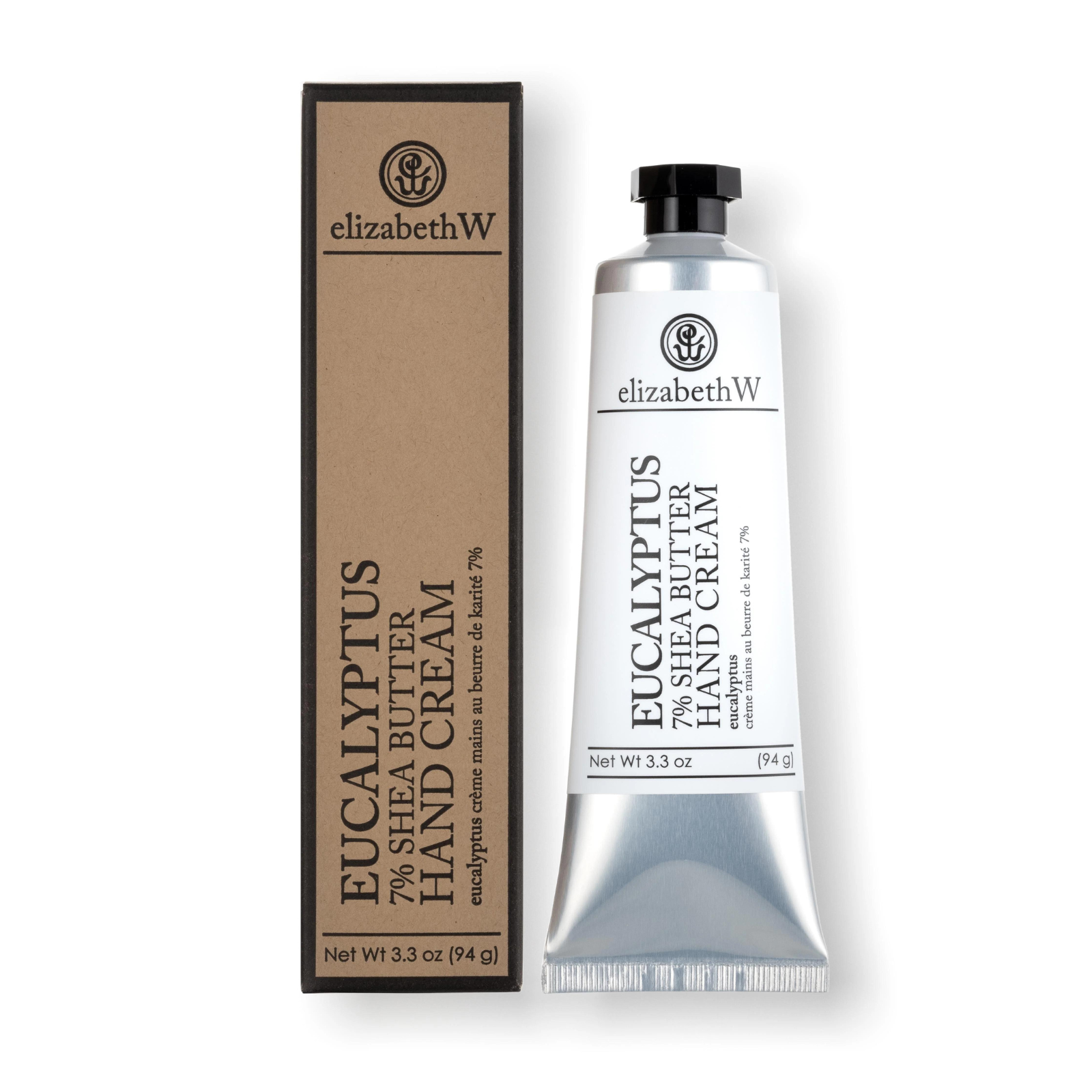 Elizabeth W Eucalyptus Hand Cream 3.3oz - Moisturizing & Nourishing for Dry Skin - Perfect for Winter Care, Office Use & Travel Essentials