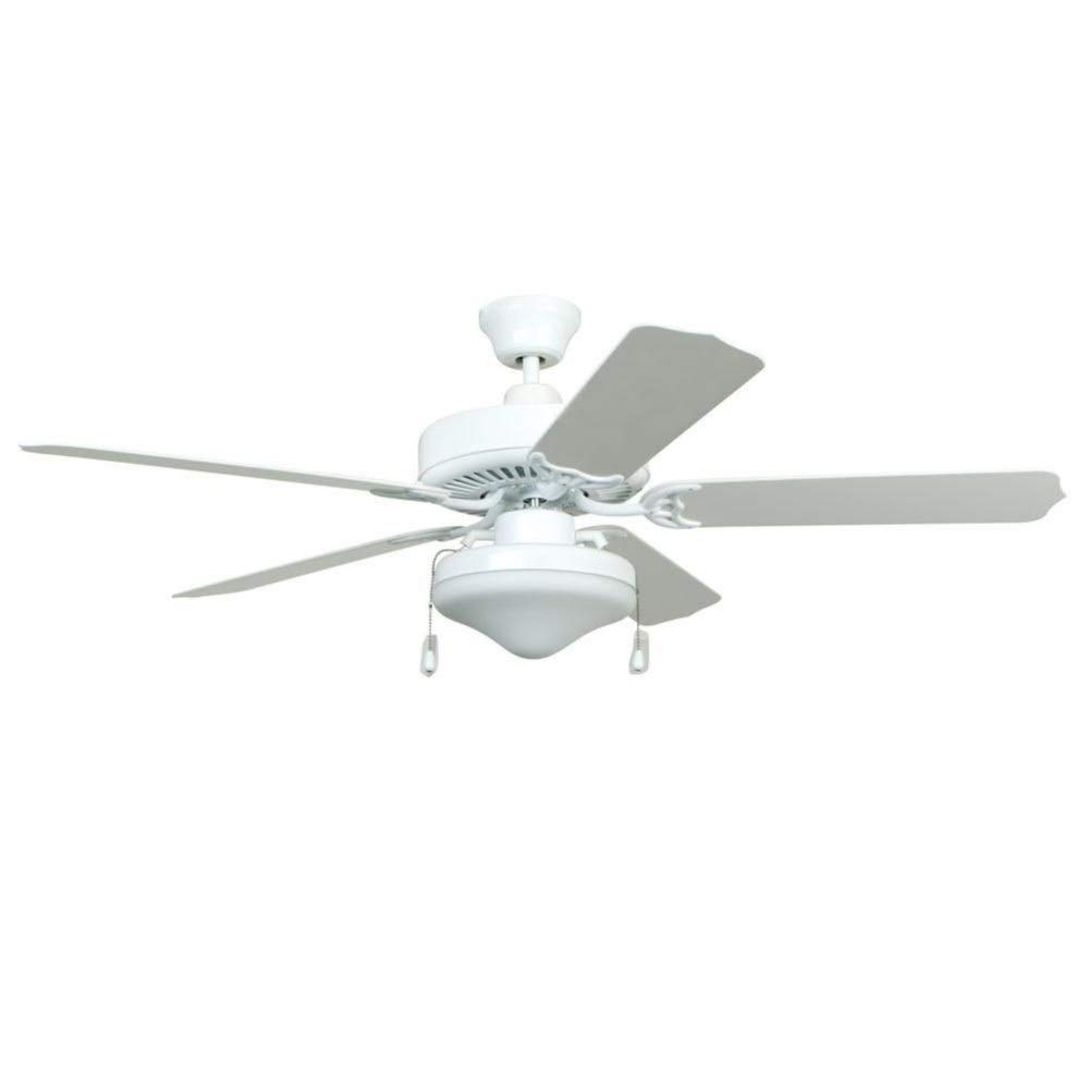 52 Inch 5-Blade All Weather Ceiling Fan with Light Kit - 17.75