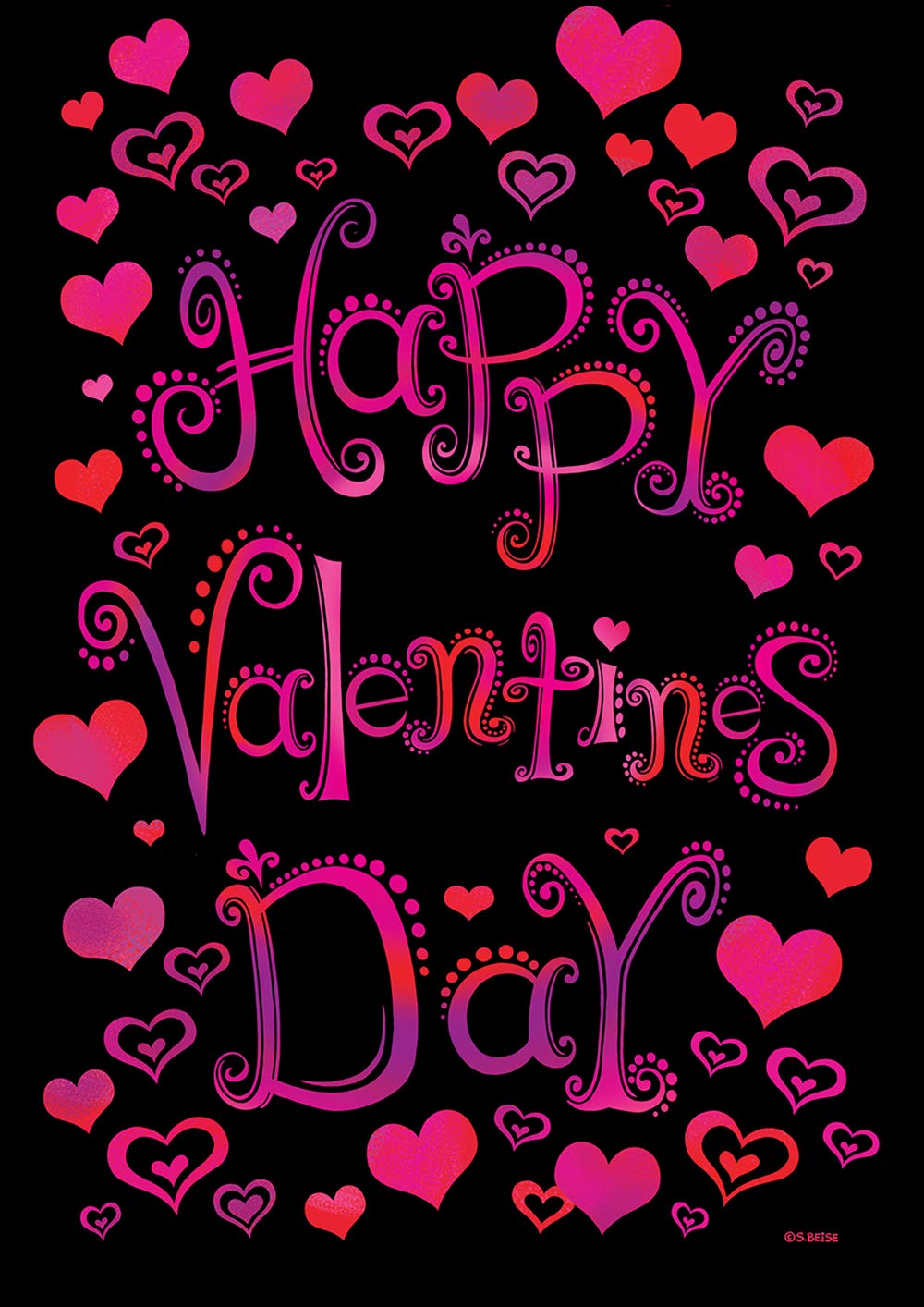 Toland Home Garden 1012286 Valentine Hearts Double Sided Garden Flag - 28x40 Inch Outdoor Yard Decoration for Valentines Day - Perfect for Front Porch, Lawn, and Seasonal Holiday Decor
