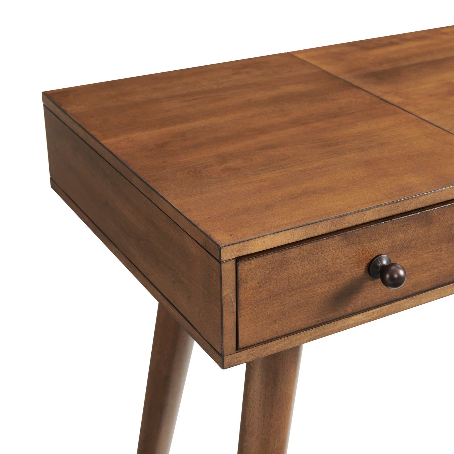 Martin Svensson Home Mid-Century Modern Vanity Desk with Cinnamon Finish - Perfect for Bedroom, Dressing Room & Home Office Makeup Station