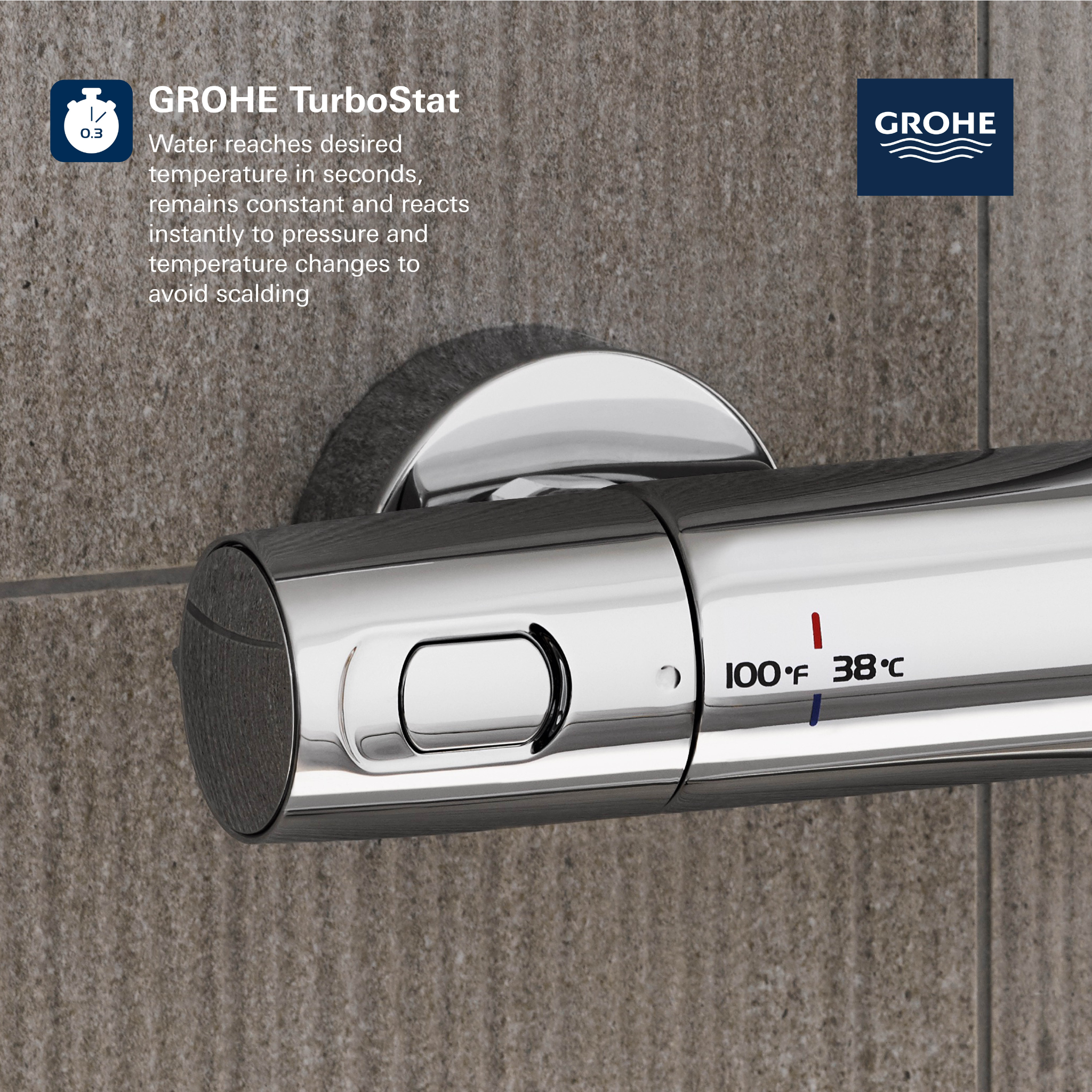 Grohe EUPHORIA 260 CoolTouch Thermostatic Shower System - 1.75 GPM Water-Saving Luxury Shower for Spa-Like Bathroom Experience | Perfect for Master Bath & Modern Home Renovation