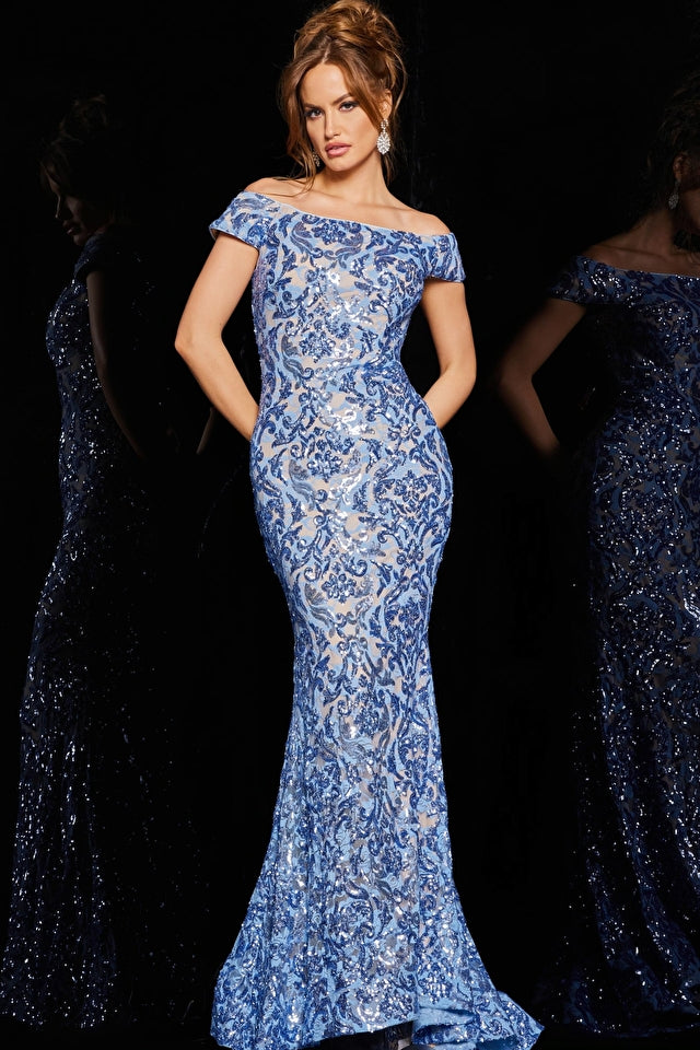 Jovani 1122 Off The Shoulder Mermaid Prom Dress for Women - Elegant Formal Gown for Evening Parties, Weddings & Special Occasions
